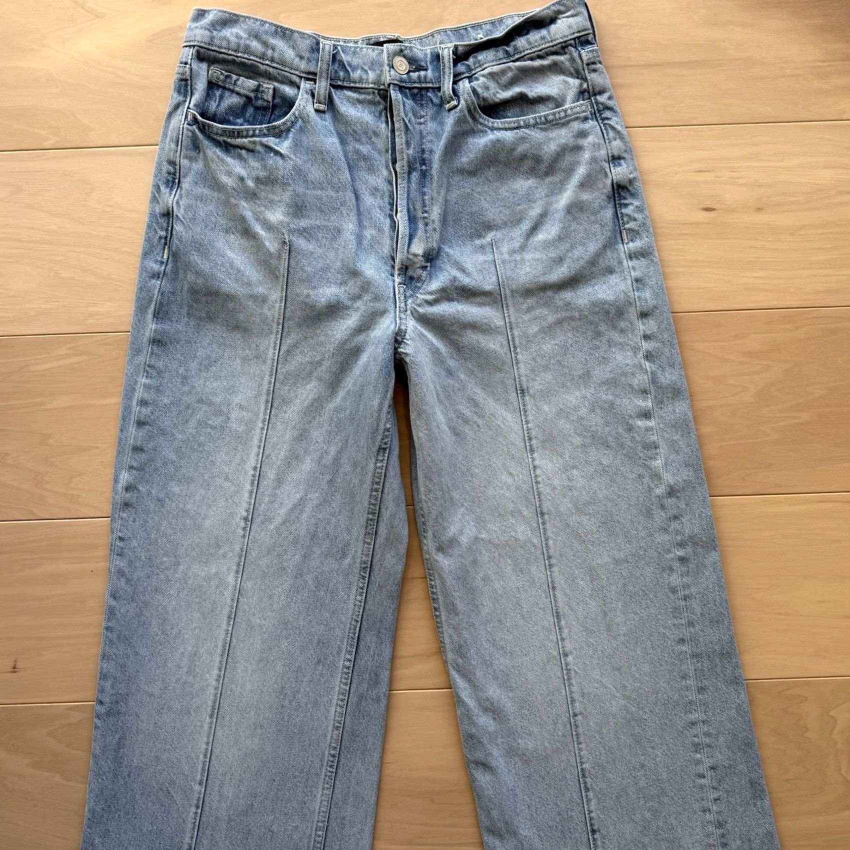 Banana Republic Banana Republic Jeans Women's 30 Blue Flare Bell Bottom Glam 90s New York Denim Cotton Zip Button Pocket Womens Regular Size 30- Inseam 33 in Size 30" / US 8 / IT 44 - 3 Thumbnail
