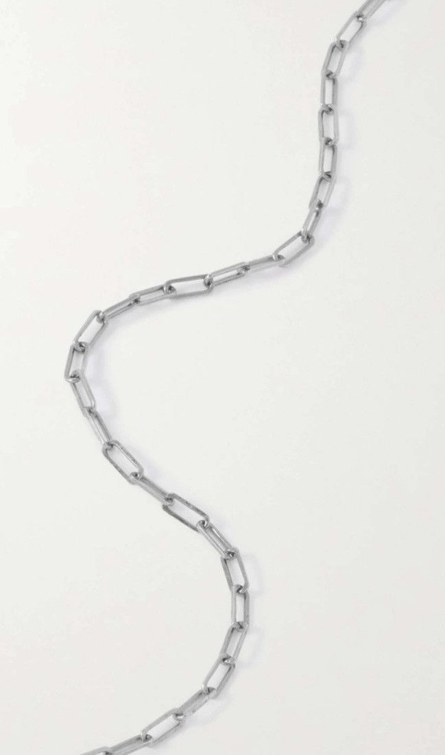 Saint Laurent Paris Saint Laurent Long Chain Necklace Silver NWT Size ONE SIZE - 3 Thumbnail