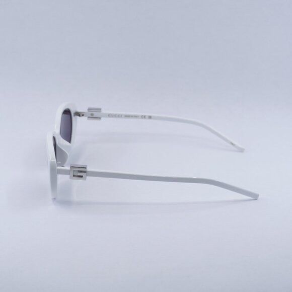 Gucci Gucci GG1684SA 006 Sunglasses White Oval Frame, Grey Lenses Size ONE SIZE - 8 Thumbnail