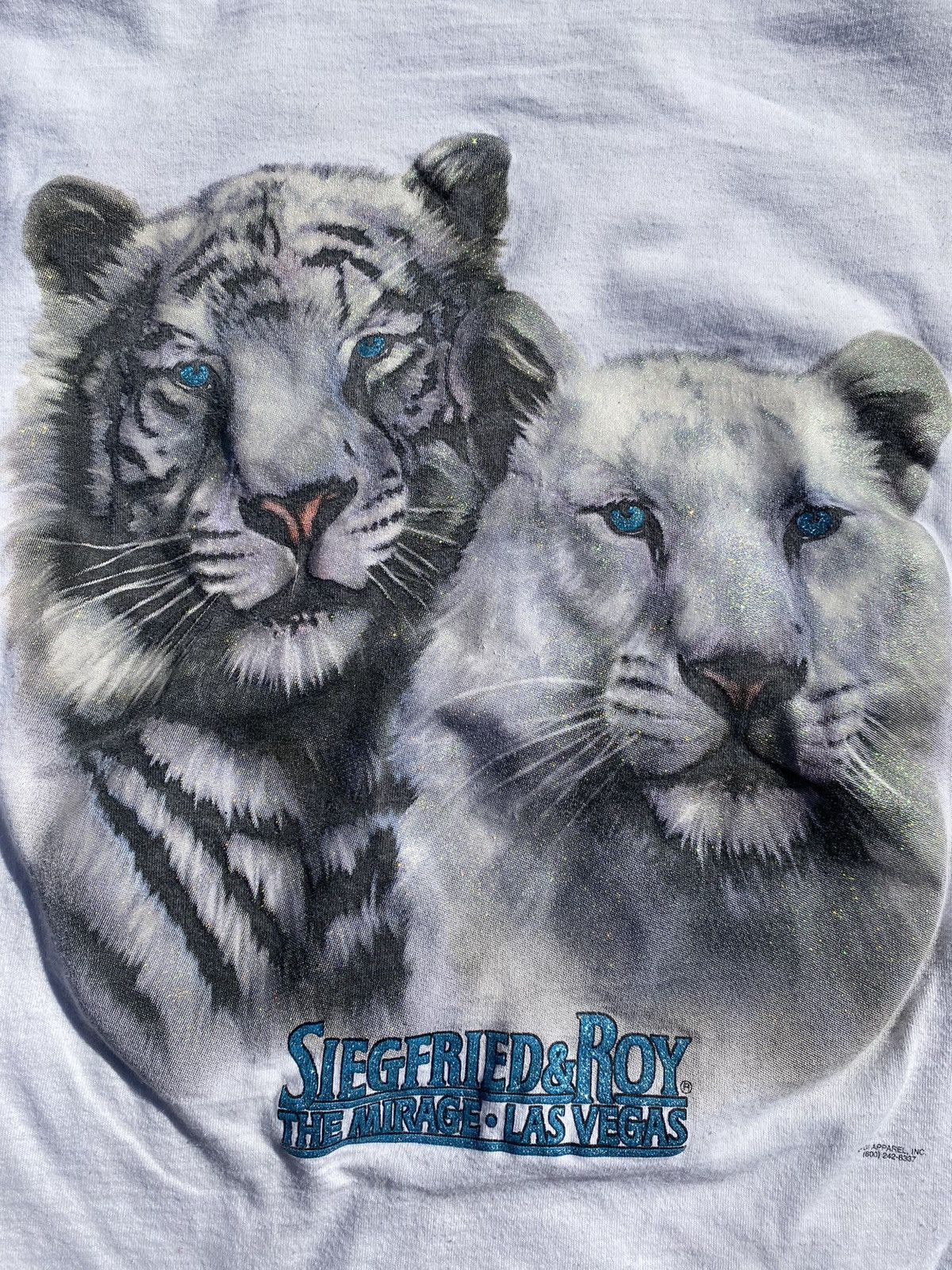 Vintage VINTAGE Siegfried & Roy Glitter Tiger Tee Size US M / EU 48-50 / 2 - 2 Thumbnail