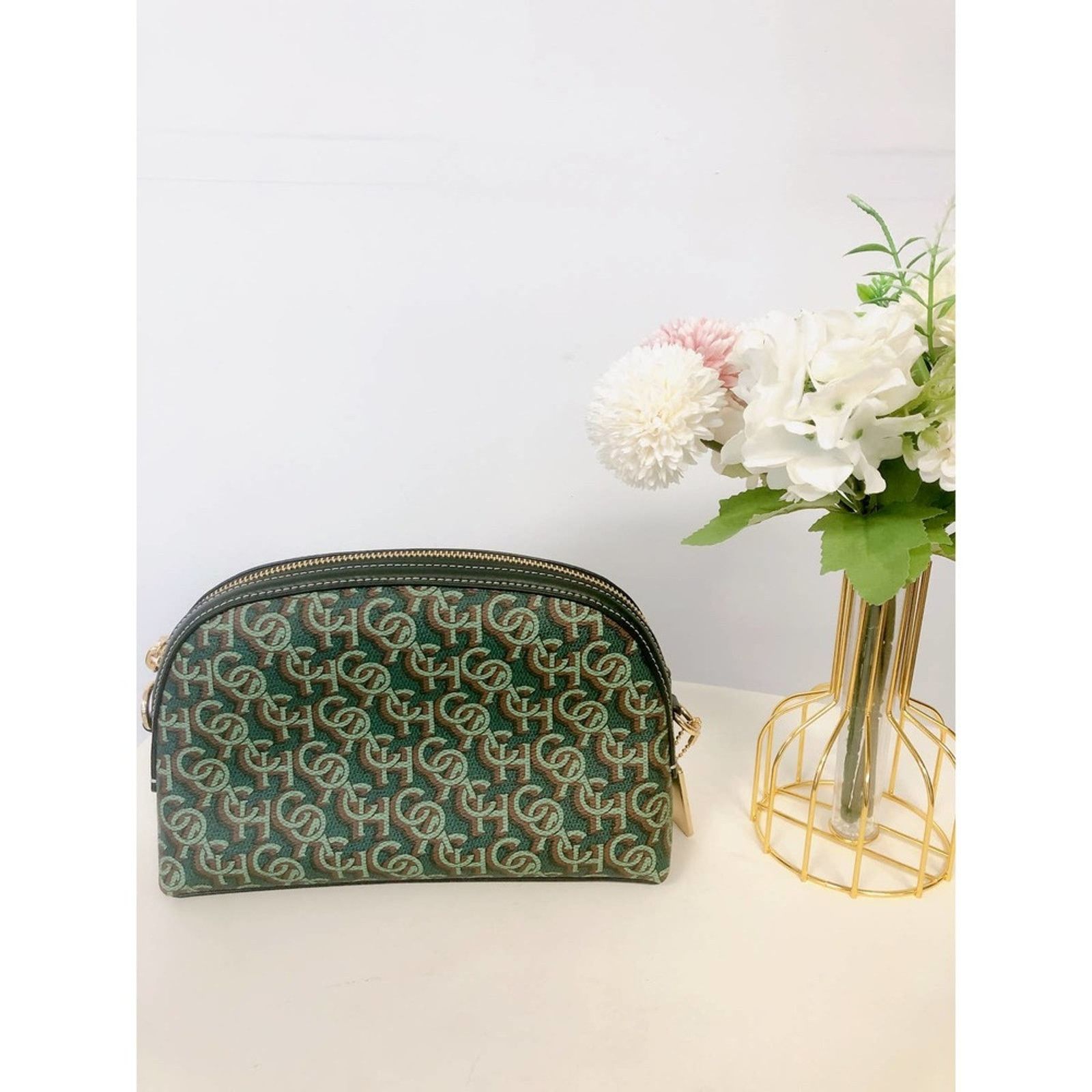 Coach Coach CF343 Madi Crossbody With Coach Monogram Print Green Size ONE SIZE - 2 Thumbnail