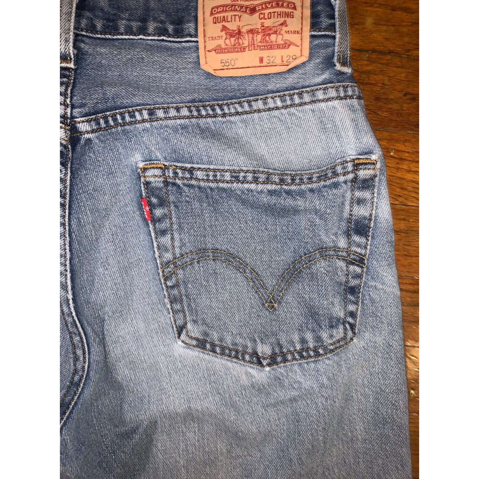 Levi's Levis 505 Jeans 32x29 Relaxed Fit Light Wash Denim Size US 32 / EU 48 - 12 Thumbnail