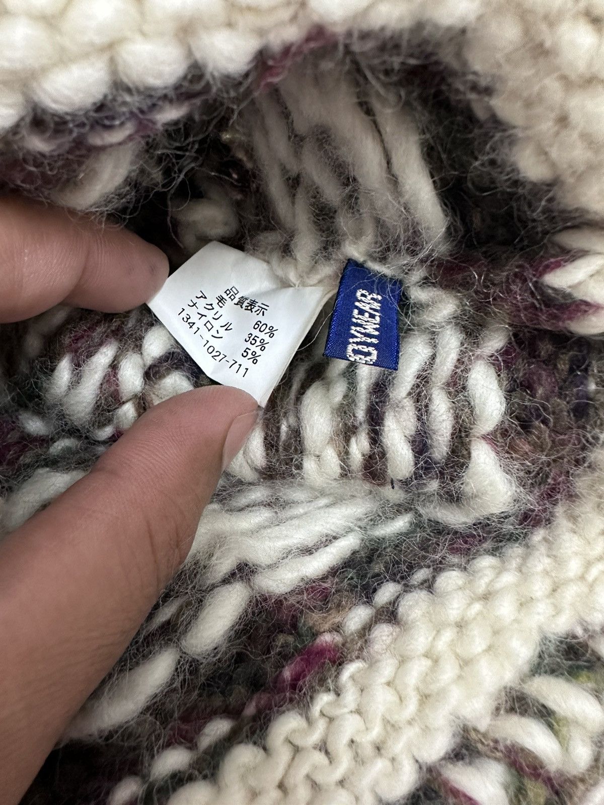 Beams Japan 🇯🇵 Beams Boy Wool Hand Knitted Earflap Beanie Japan Size ONE SIZE - 7 Thumbnail