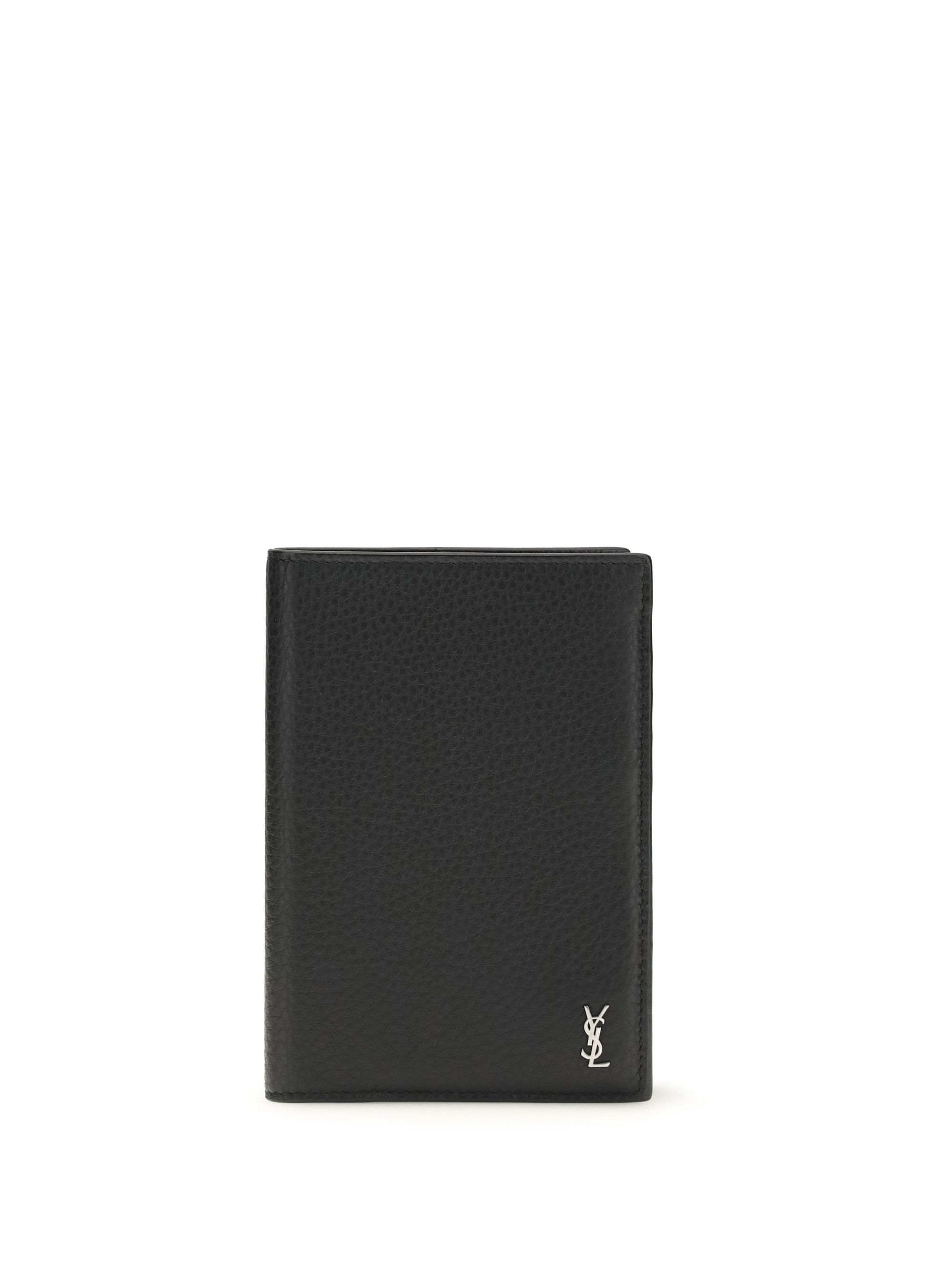 Saint Laurent Paris Tiny Cassandre Passport Holder in hammered leather Size ONE SIZE - 1 Thumbnail