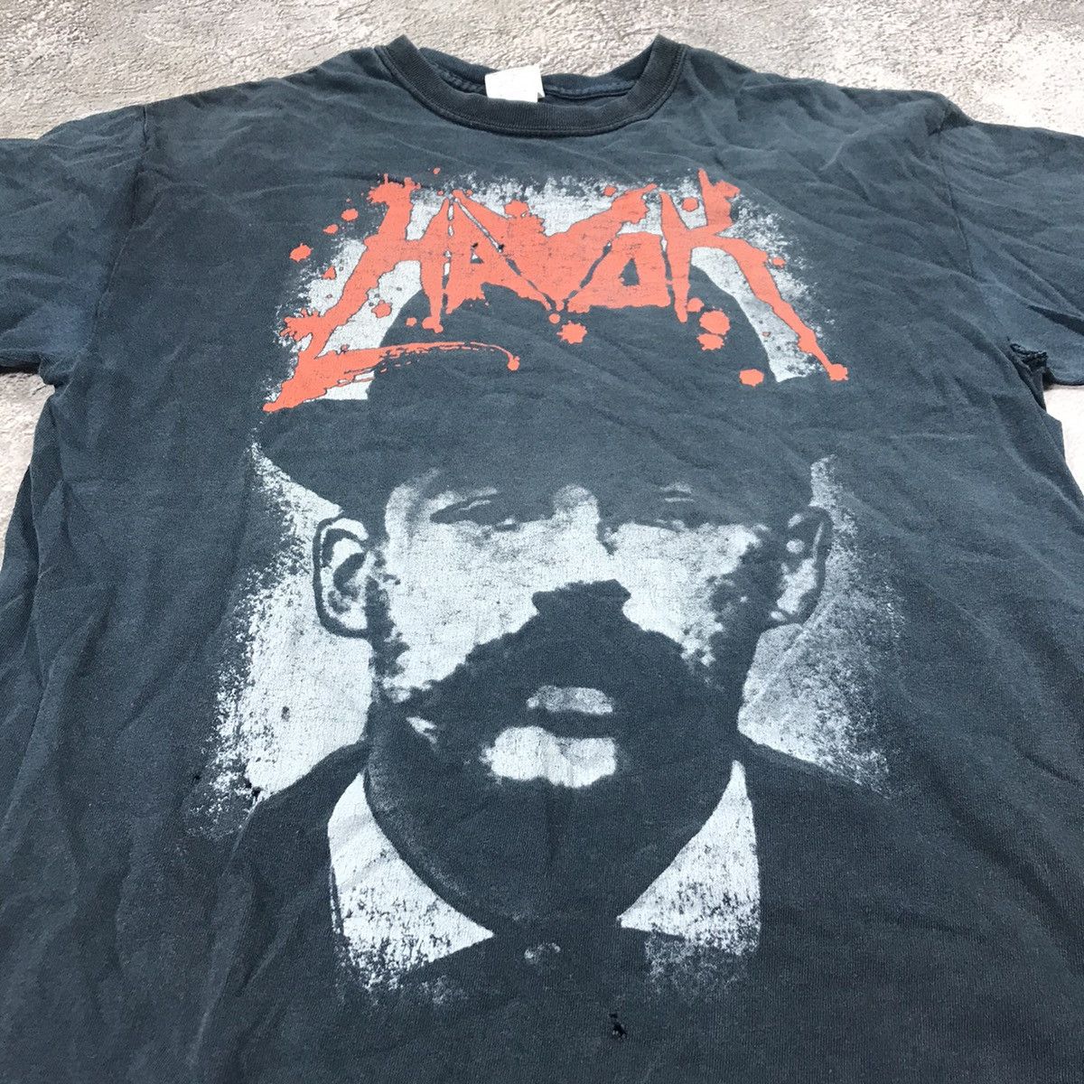 Vintage Vintage 90s Slayer Graphic Tee Sun Faded Thrashed Grunge M Size US M / EU 48-50 / 2 - 1 Thumbnail