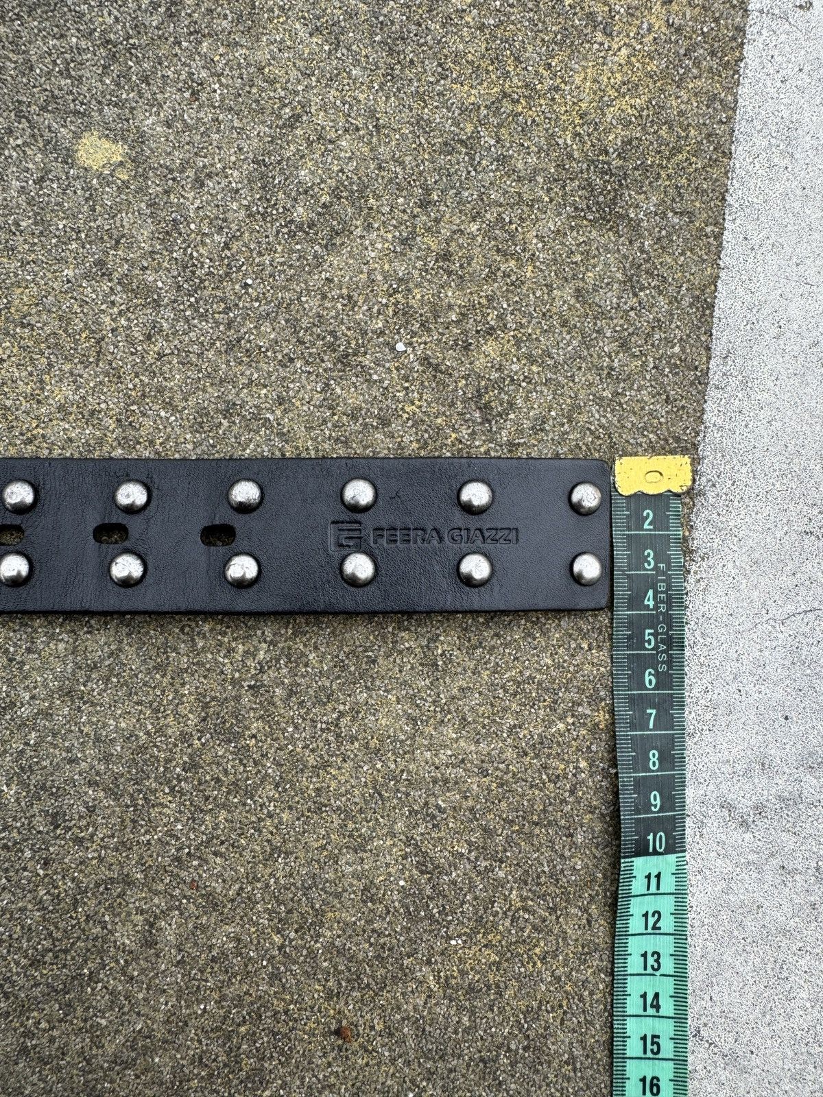 Vintage Studed Laether Belt Feera Giazzi With One Prong Size ONE SIZE - 7 Thumbnail