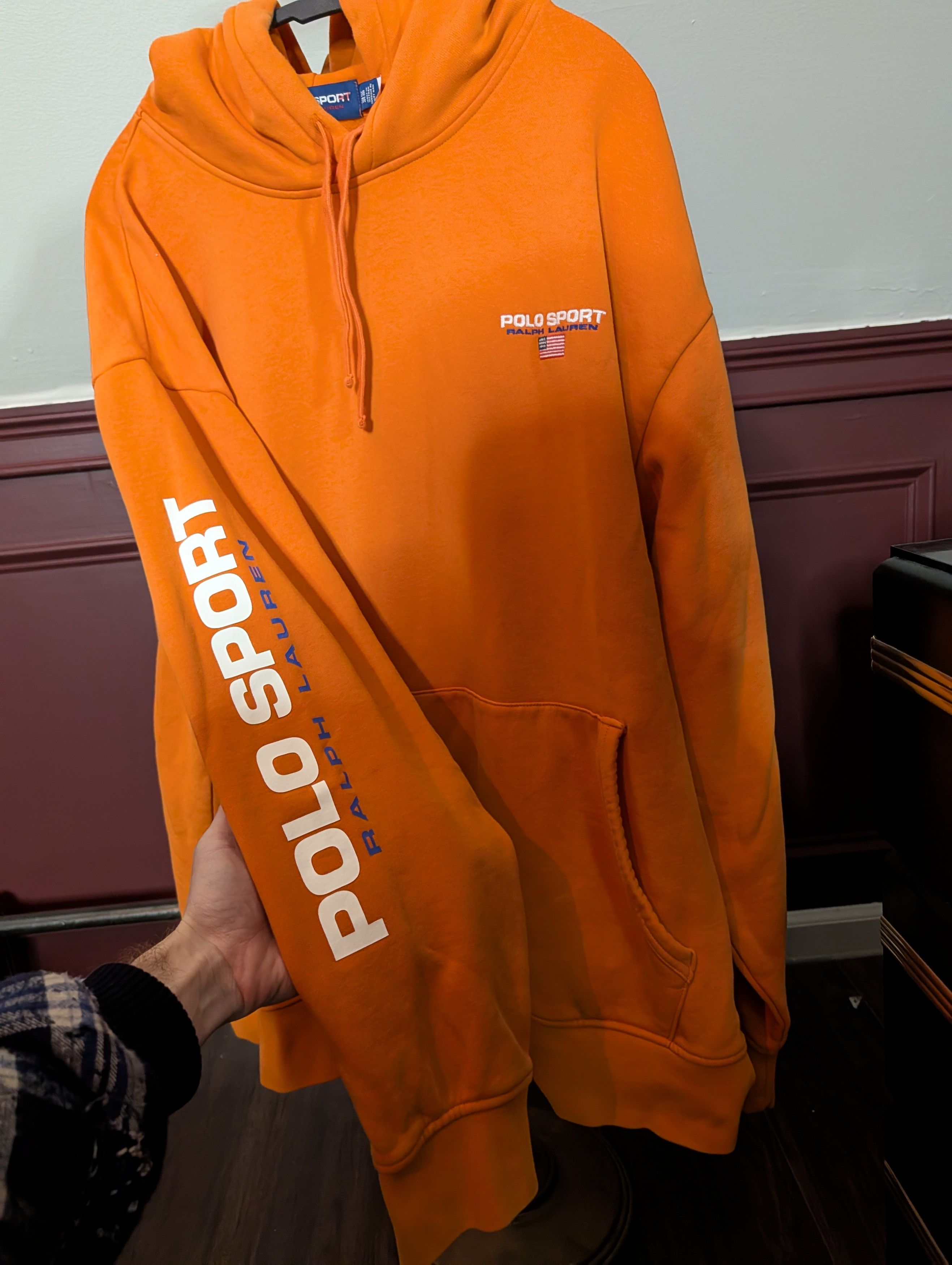 Polo Ralph Lauren POLO SPORT iconic orange logo embroidered hoodie Size US XXL / EU 58 / 5 - 14 Thumbnail