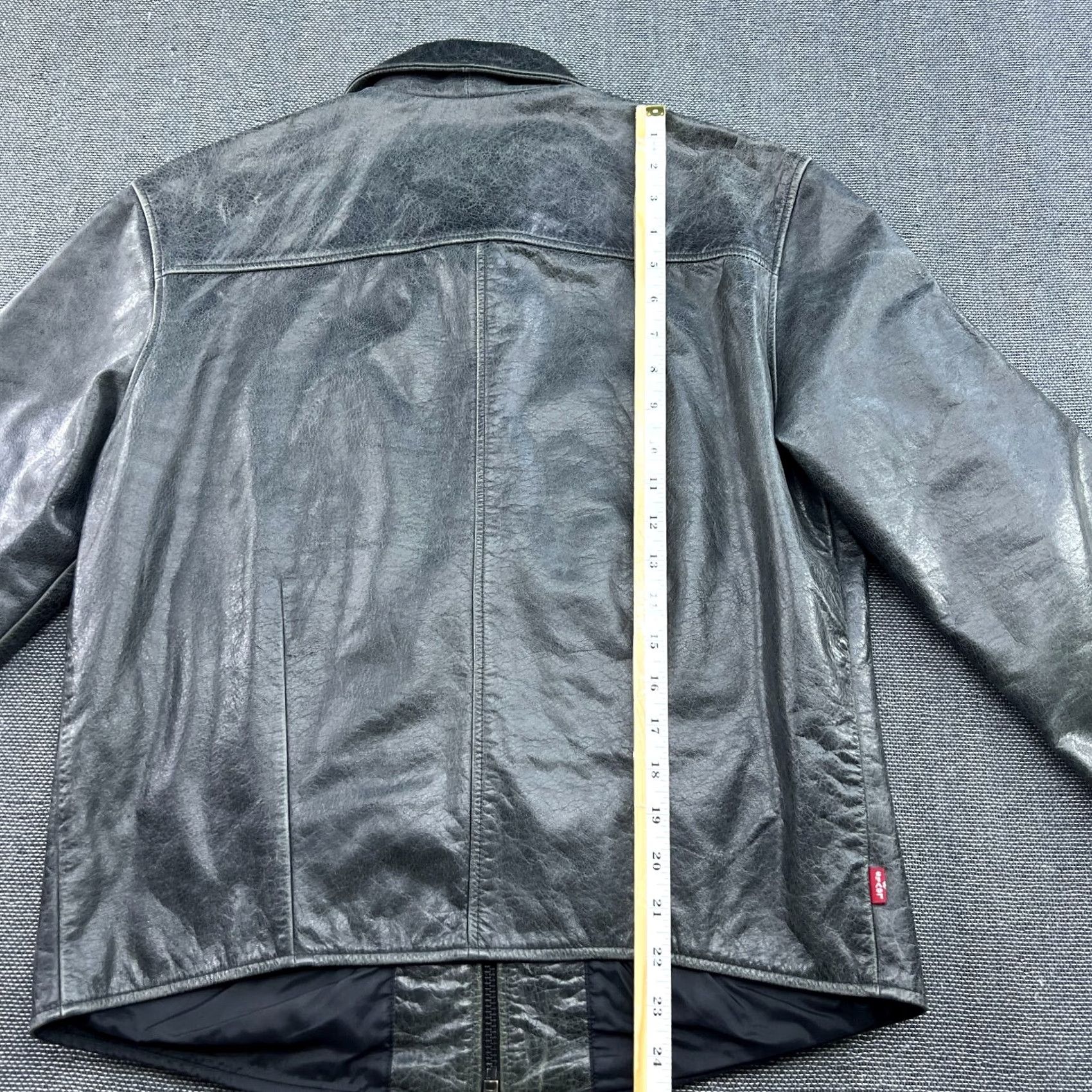 Levi's Levi's Mens Jacket Black Biker Motorcycle Leather Medium Skull Sample Size US M / EU 48-50 / 2 - 6 Thumbnail