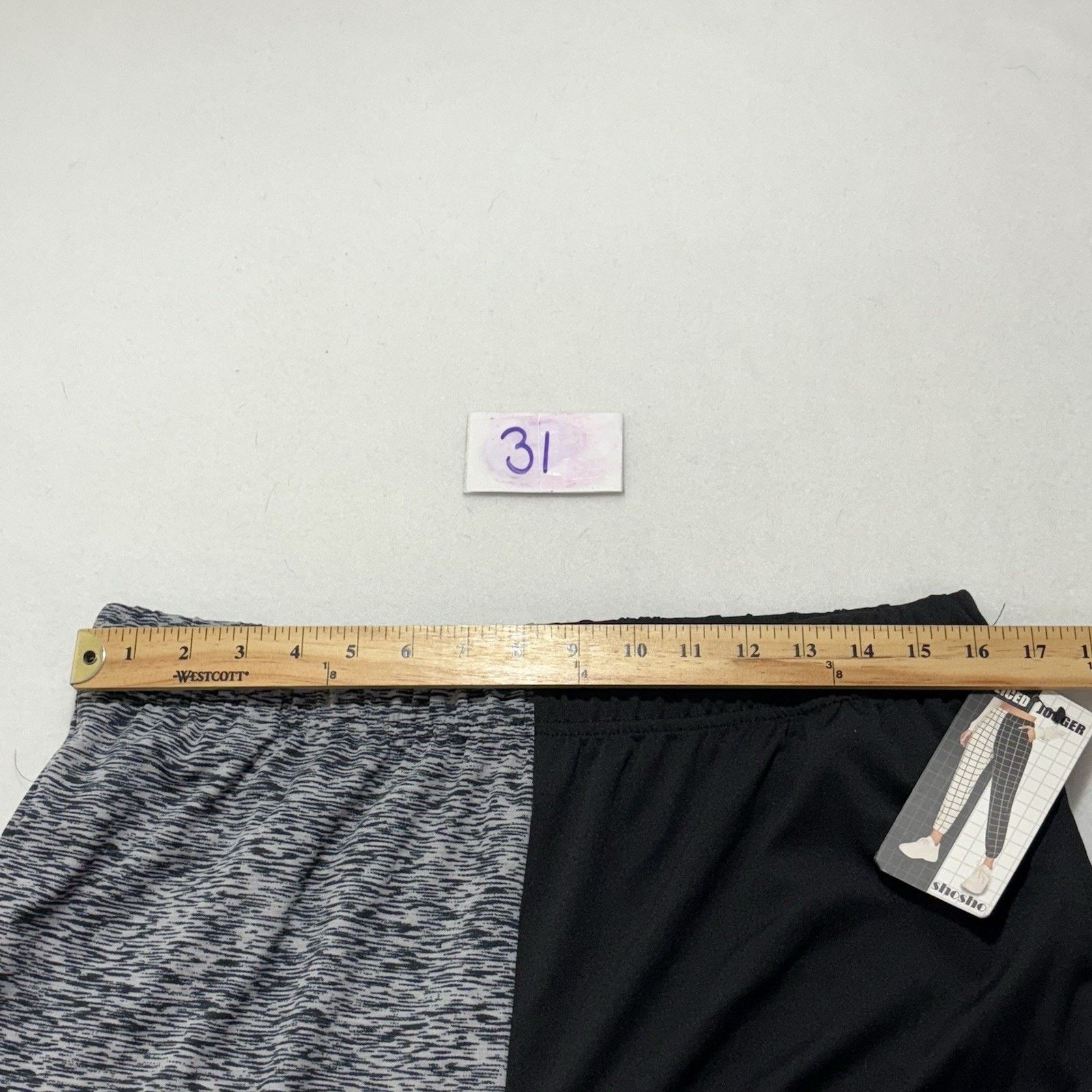Other Shosho 1X Spliced Jogger Sweatpants Tapered Gray Black Pants Size 42" / US 20 - 8 Thumbnail