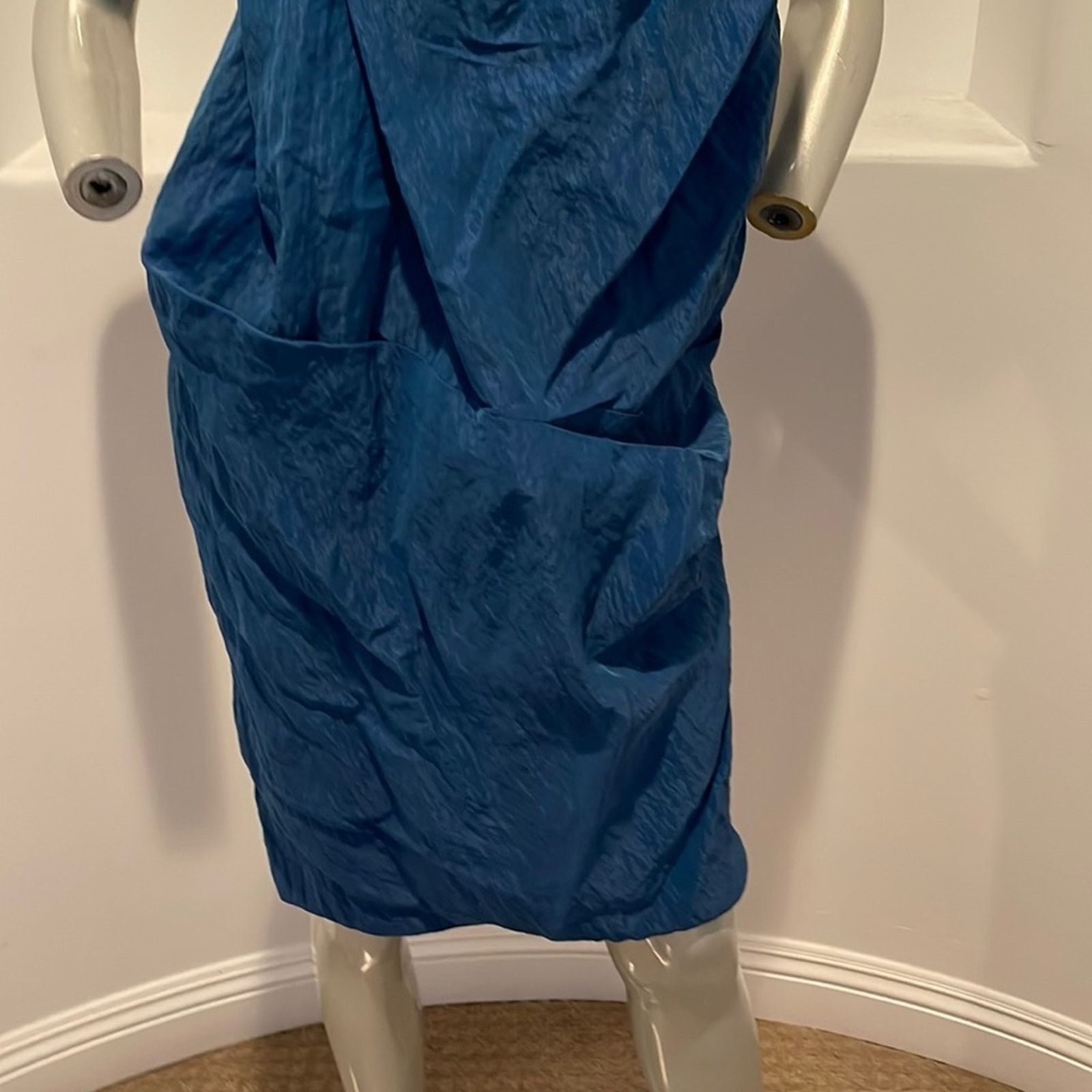Ports 1961 Ports 1961 Runway One Shoulder Blue Sapphire Dress Size 10 Size L / US 10 / IT 46 - 12 Thumbnail