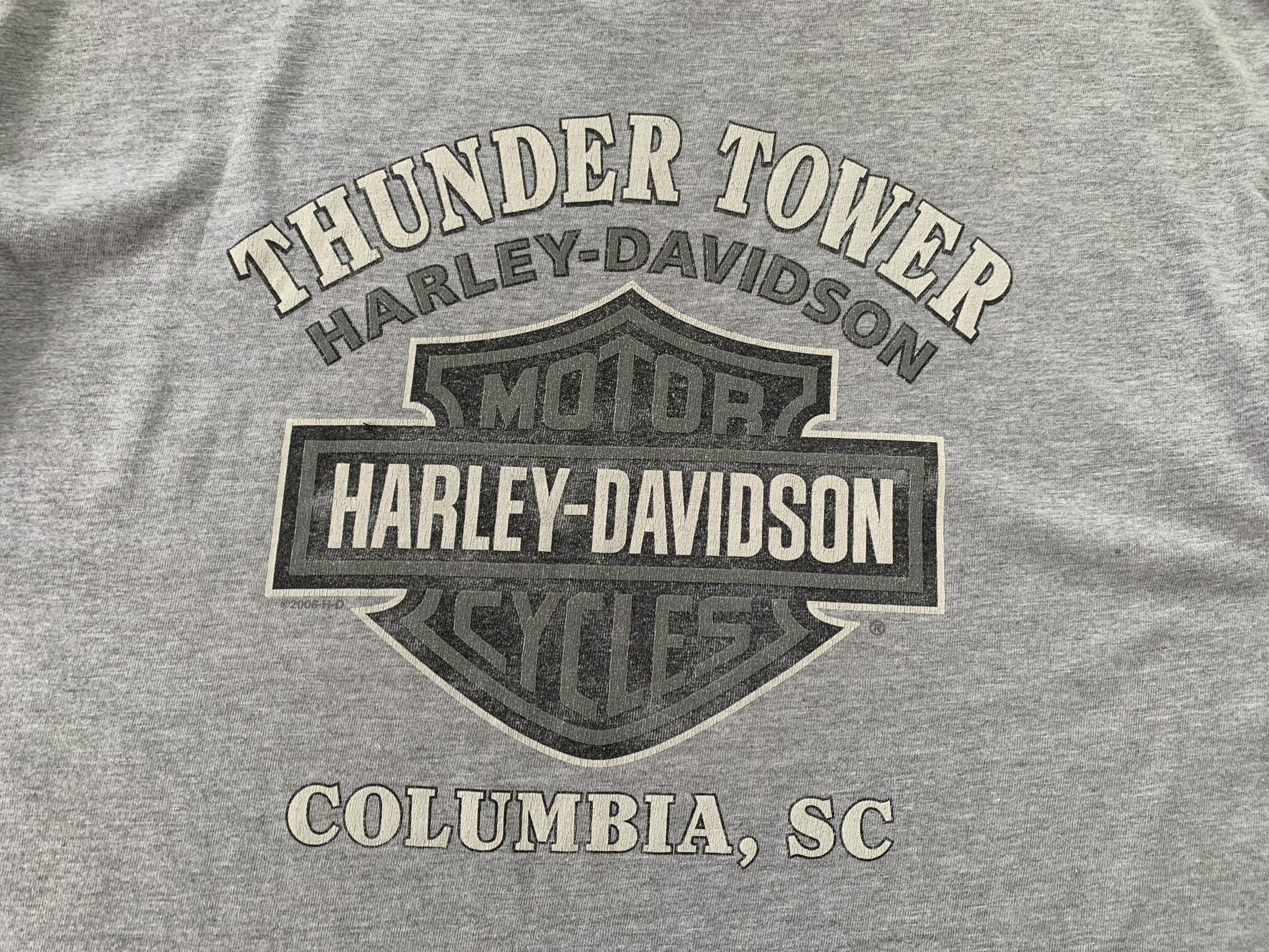 Hanes × Harley Davidson × Vintage Harley Davidson Thunder Tower Columbia SC Vintage T-Shirt Size US L / EU 52-54 / 3 - 4 Thumbnail
