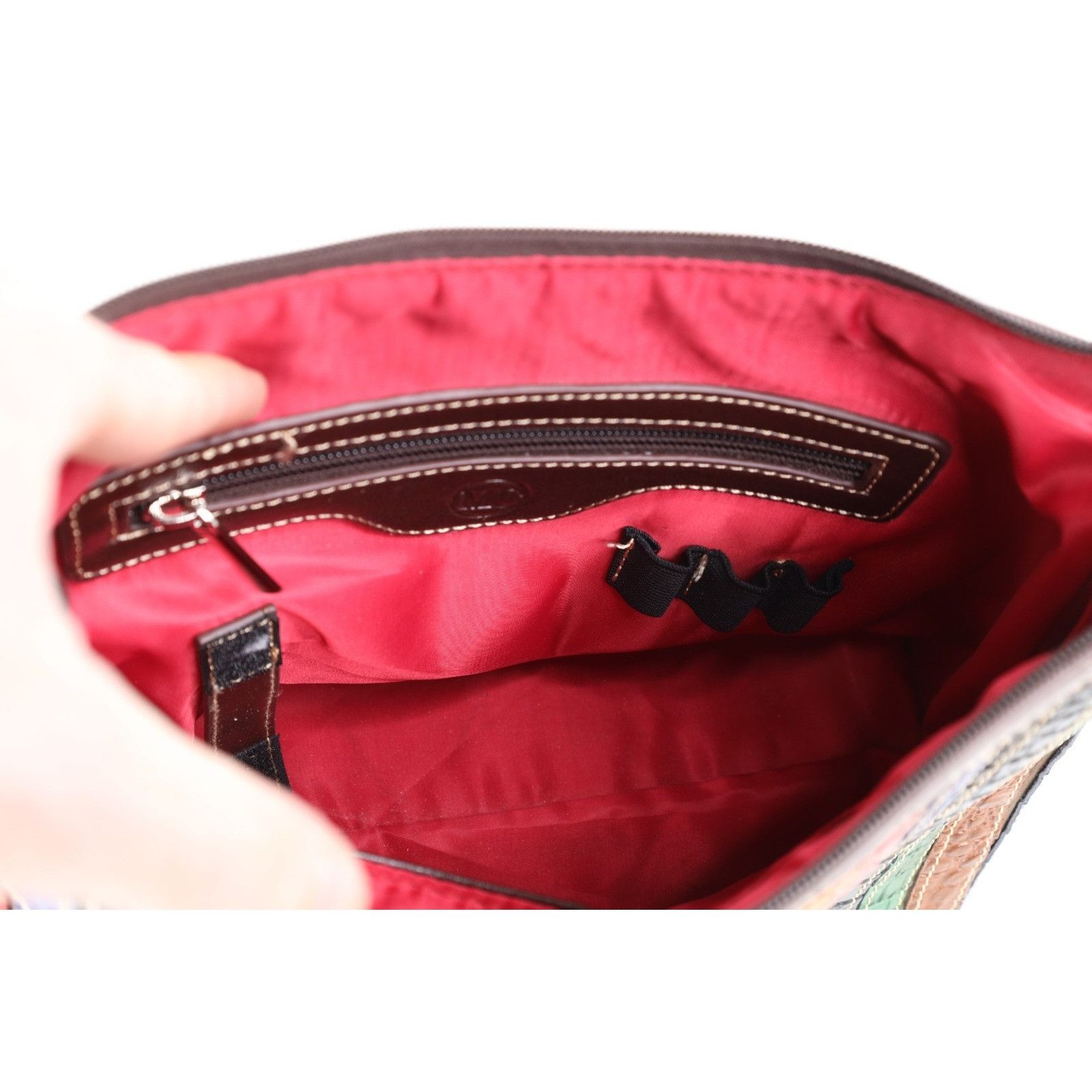 Vintage New Vintage 90s Y2K Babydoll Rainbow Striped Leather Purse Size ONE SIZE - 8 Thumbnail