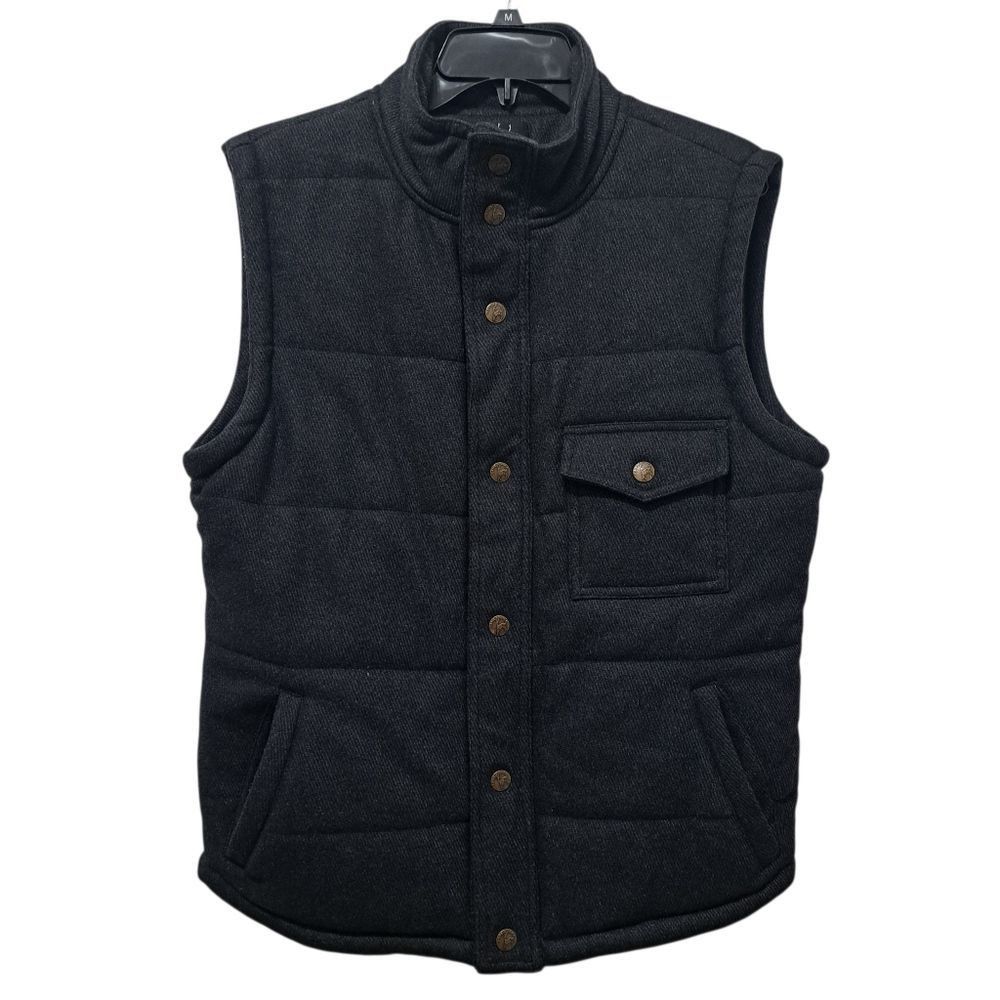 Kane & Unke Kane & Unke Quilted Puffer Mens Preppy Wool Vest Snap Button Large Dark Navy Size US L / EU 52-54 / 3 - 2 Thumbnail