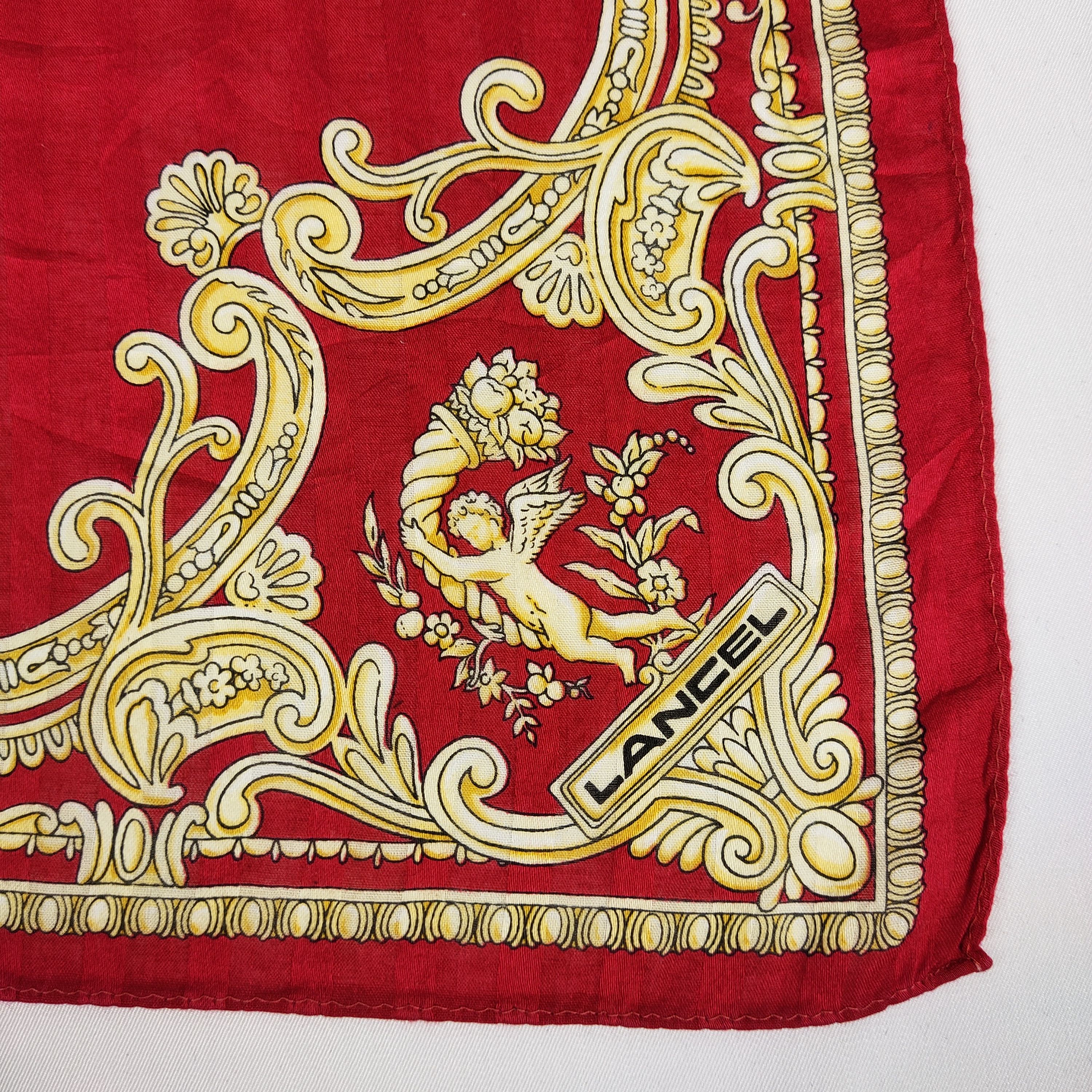 Lancel × Vintage Lancel Handkerchief / Neckerchief / Bandana FZ671 Size ONE SIZE - 5 Thumbnail