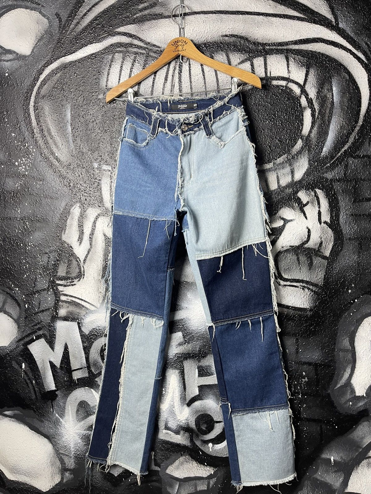 Jaded London Jaded London Distressed Patchwork Denim Boyfriend Fit Jeans Size 24" / US 00 / IT 34 - 1 Thumbnail