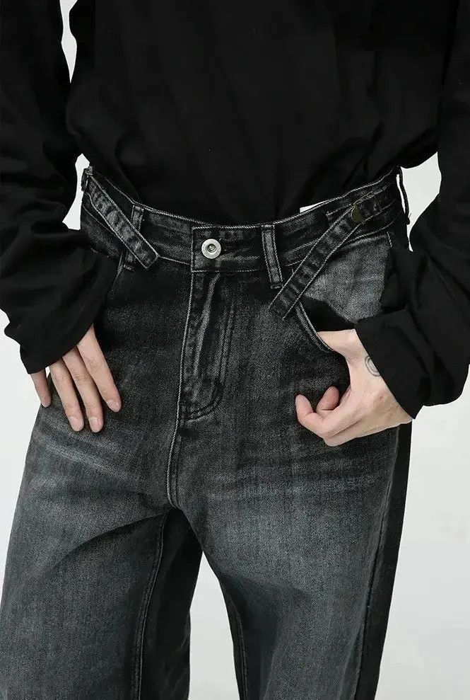 Japanese Brand Streetwear Straight Tube Wide Leg y2k Jeans Pants Size US 30 / EU 46 - 6 Thumbnail