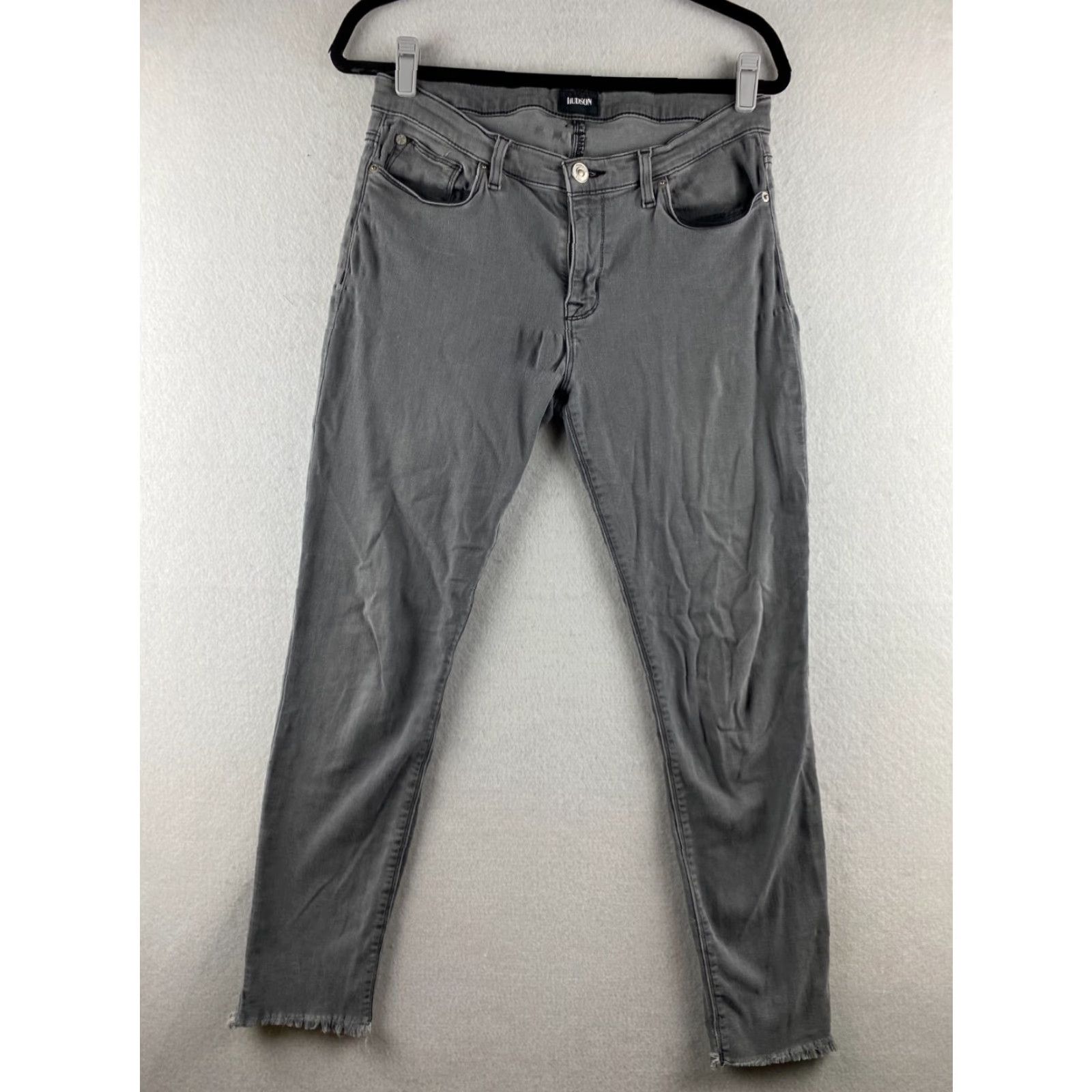 Hudson Hudson Jeans Womens 30 Gray Skinny Ankle Stretch Denim Dark Wash Casual Jeans Size 30" / US 8 / IT 44 - 2 Thumbnail