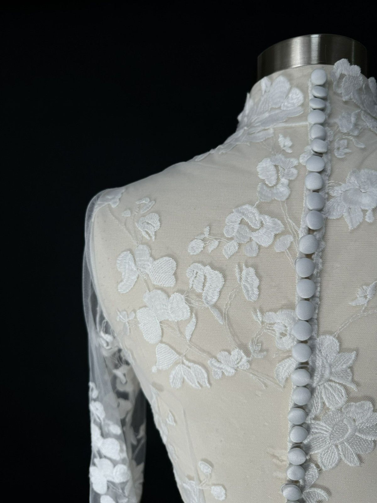 Other Preloved US 6 Anna Augusta Custom Bridal Lace Cape Size M / US 6-8 / IT 42-44 - 6 Thumbnail
