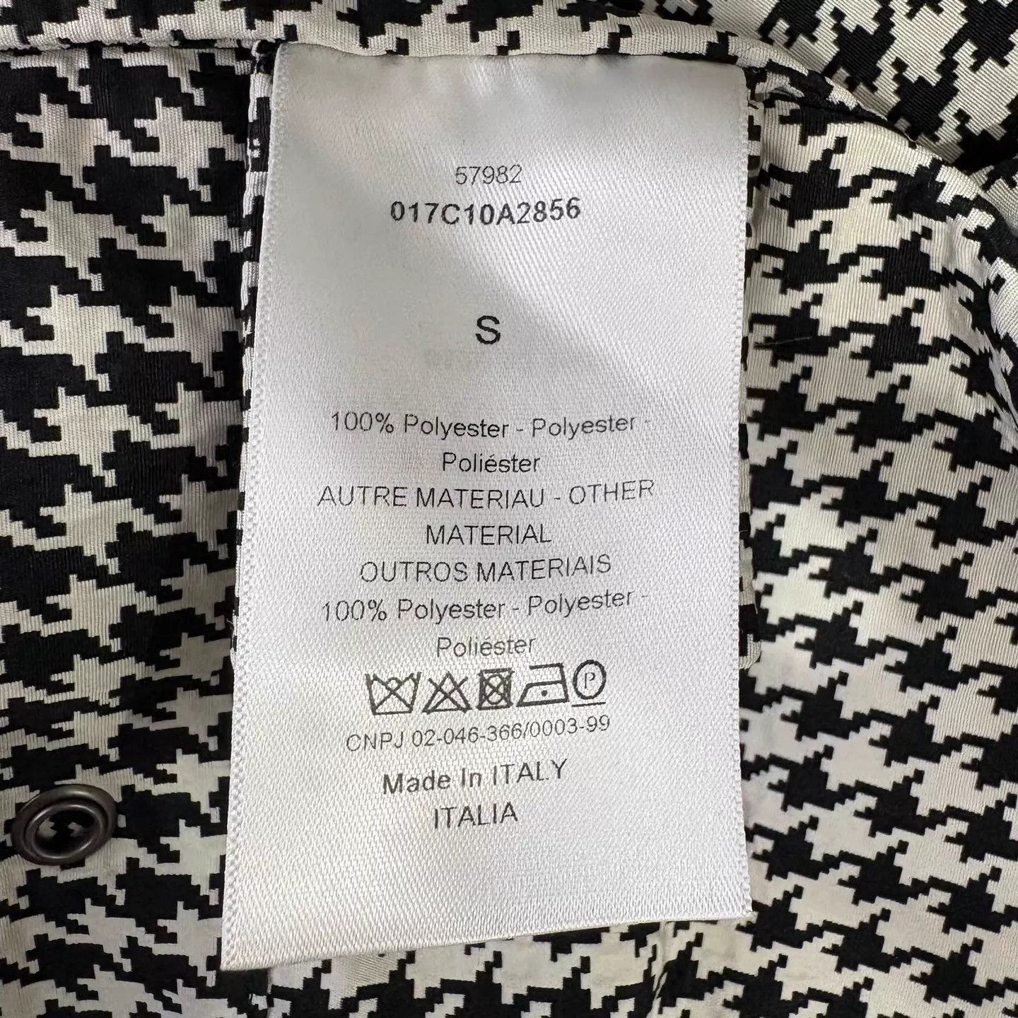 Dior Dior B&W Houndstooth Logo Longsleeve Jacket S Size US S / EU 44-46 / 1 - 4 Thumbnail