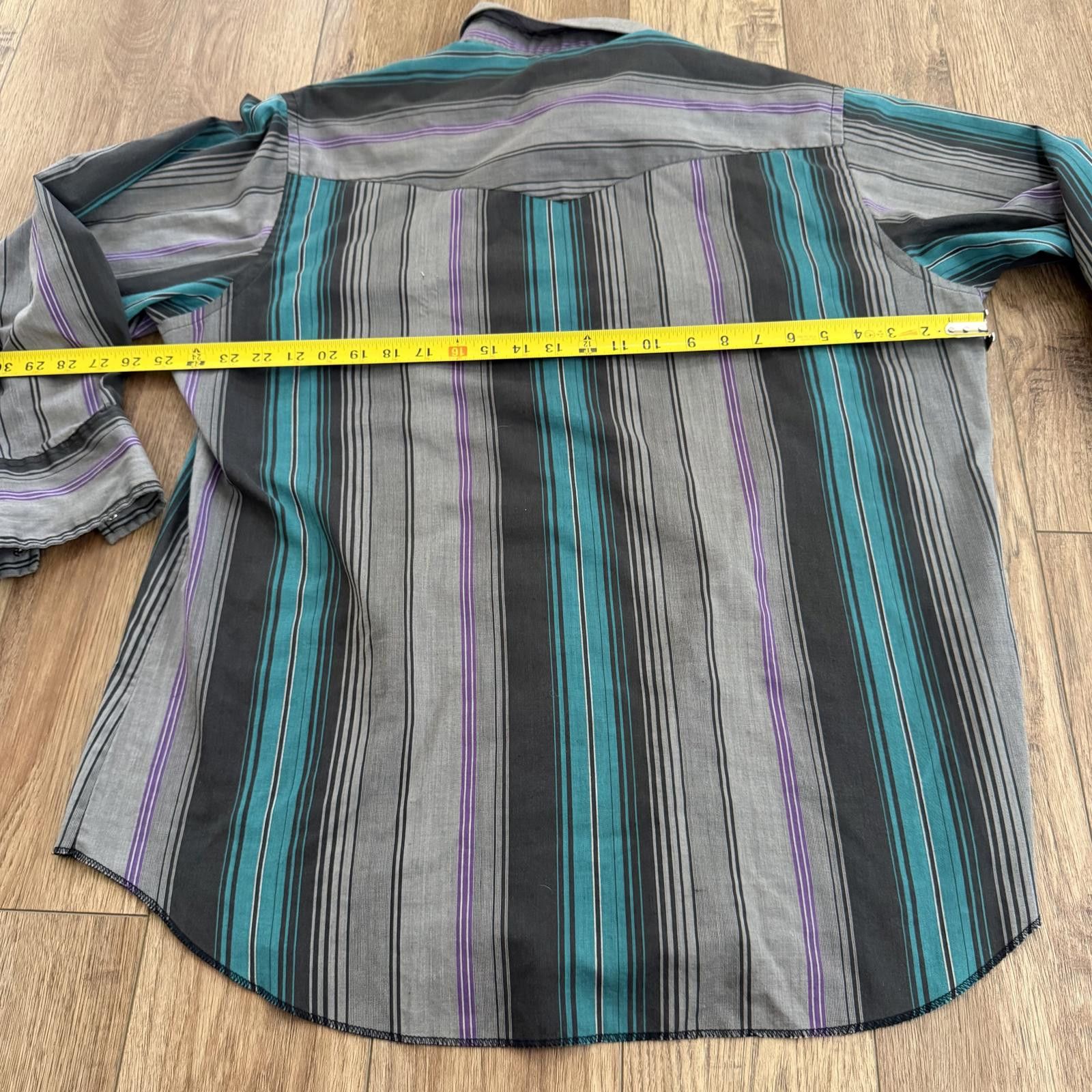 Rustler Vintage 90s Rustler Western Cowboy Striped Snap Shirt Size US XL / EU 56 / 4 - 8 Thumbnail