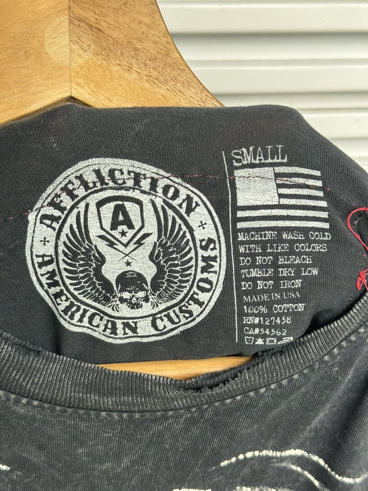 Affliction × Japanese Brand × Vintage Punk Affliction Skulls Riot Tees / Bjork Greenday Size US S / EU 44-46 / 1 - 10 Thumbnail
