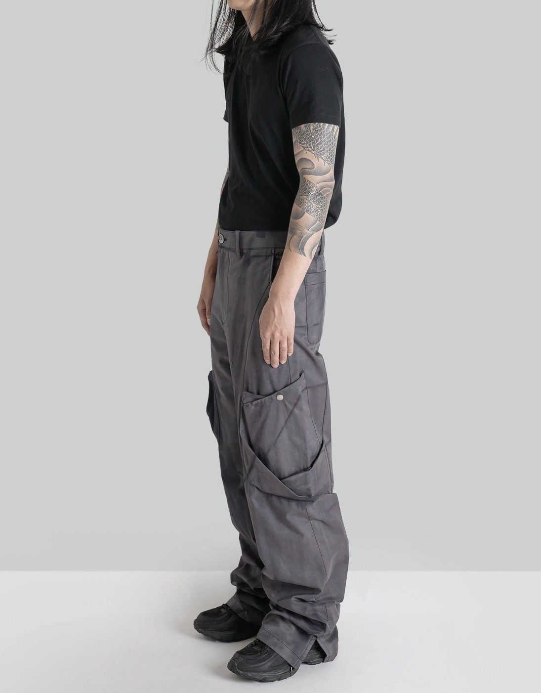 JiyongKim SUN-BLEACHED DRAPED POCKET TROUSERS Size US 30 / EU 46 - 6 Thumbnail