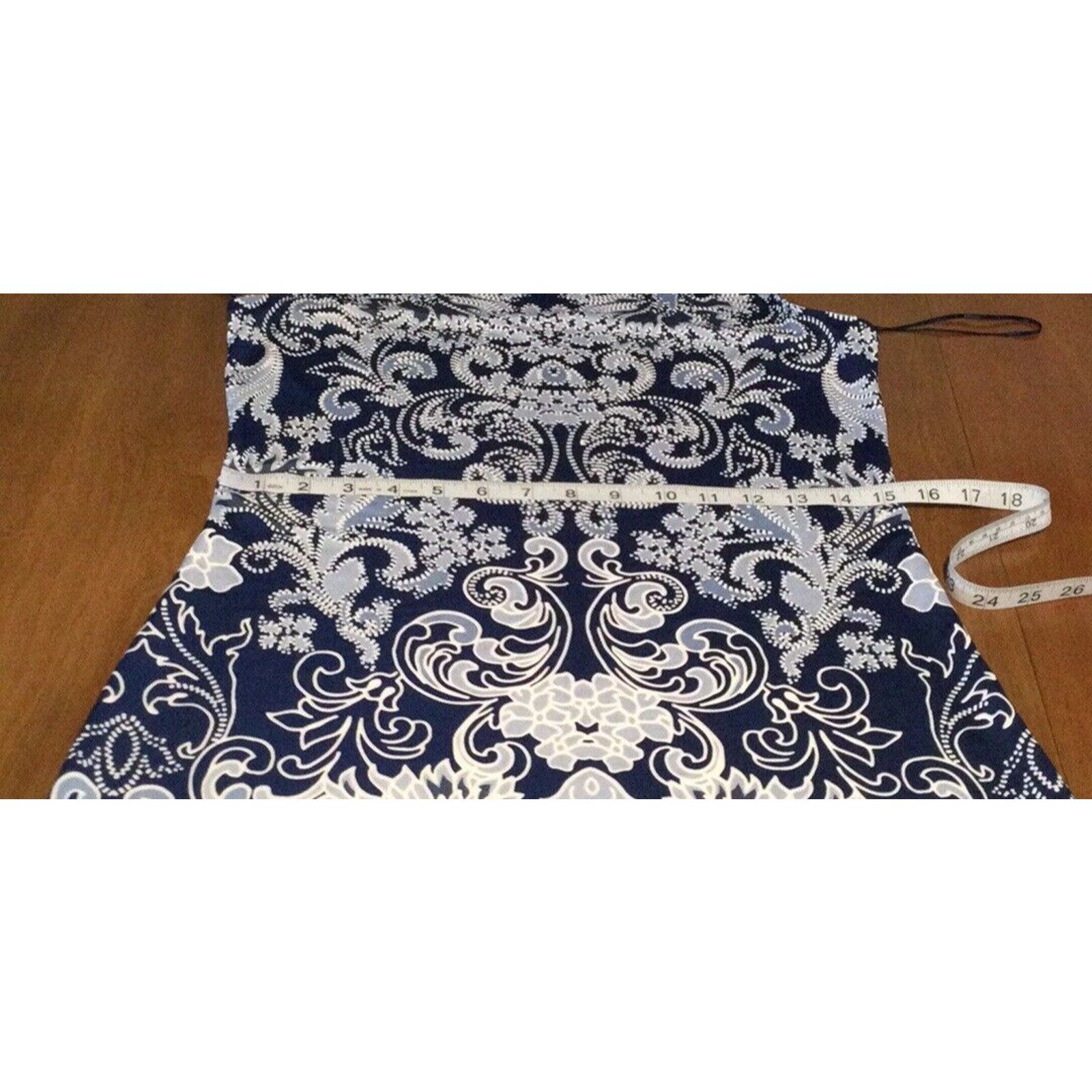 Other Haani Blue/White Graphic Print Sheath Dress Petite Small Size S / US 4 / IT 40 - 13 Thumbnail