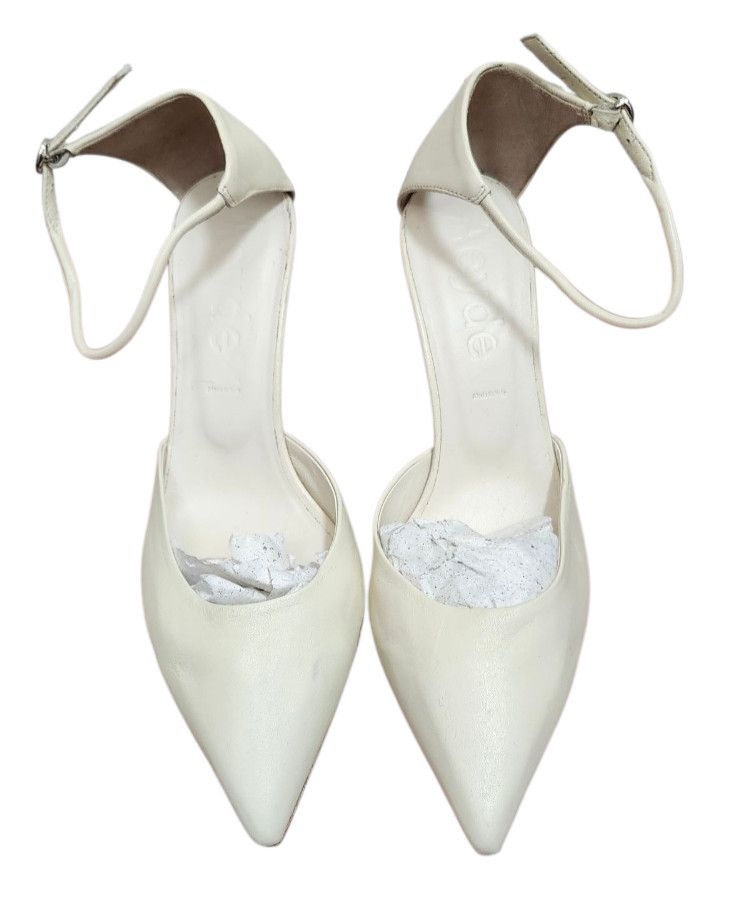 aeyde AEYDE Selma cream leather Pointed Toe Pump Women EU 38.5 Size US 7.5 / IT 37.5 - 2 Thumbnail