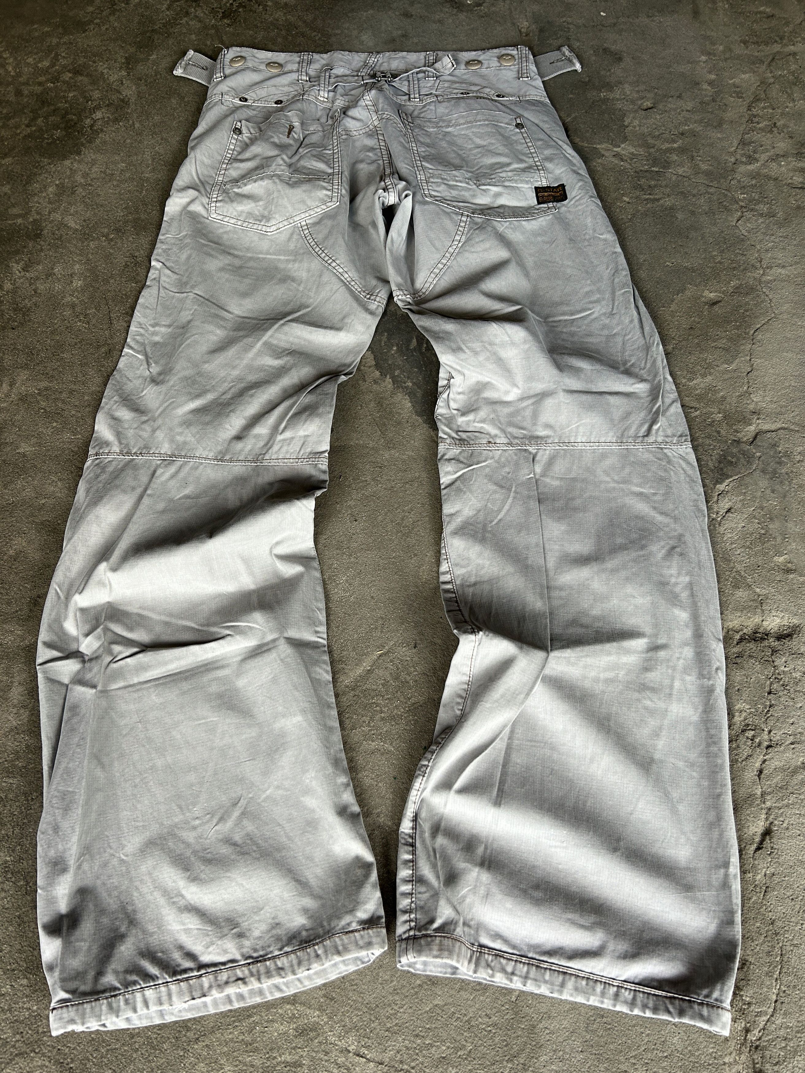 G-Star Vintage Grey Cargo Pants Wide Leg Utility Tactical Style Size US 32 / EU 48 - 3 Thumbnail