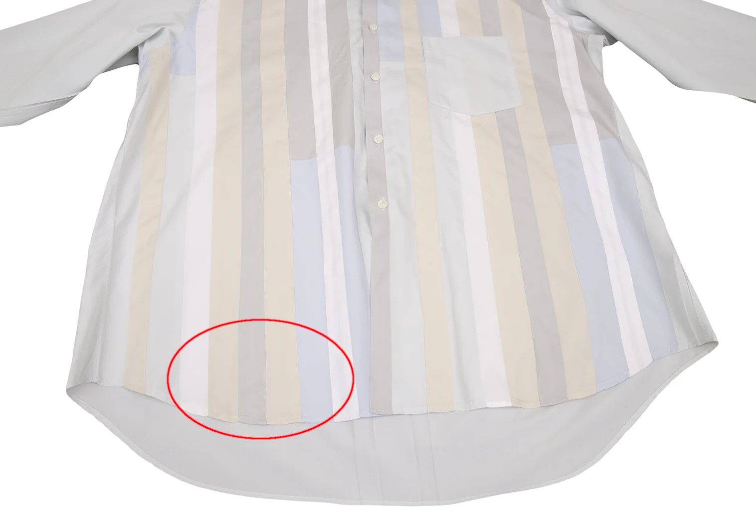 Comme des Garcons Homme Plus Multi-Stripe Long Sleeve Shirt in Light Blue and Others Size US M / EU 48-50 / 2 - 8 Thumbnail