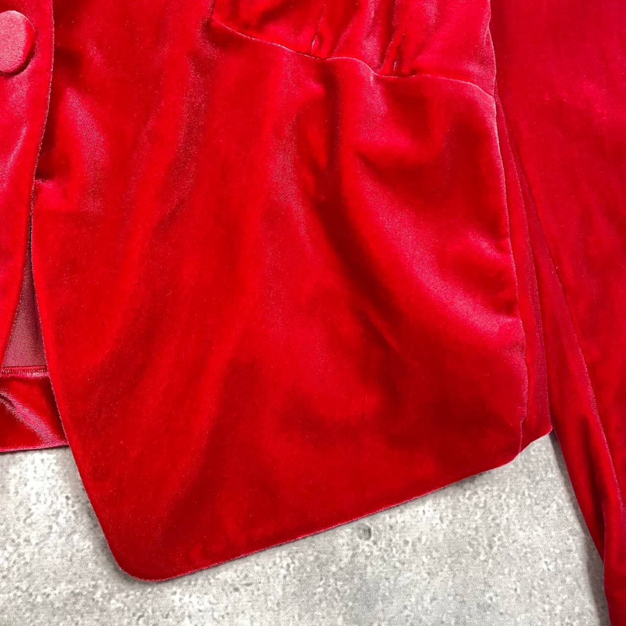 Emporio Armani Emporio Armani Two Button Velour Blazer Women’s Red Size 46 Size L / US 10 / IT 46 - 15 Thumbnail