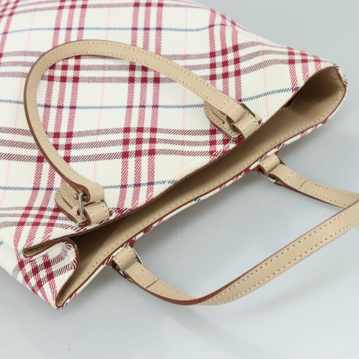 Burberry Burberry Nova Check Blue Label Hand Bag Canvas Beige Size ONE SIZE - 6 Thumbnail