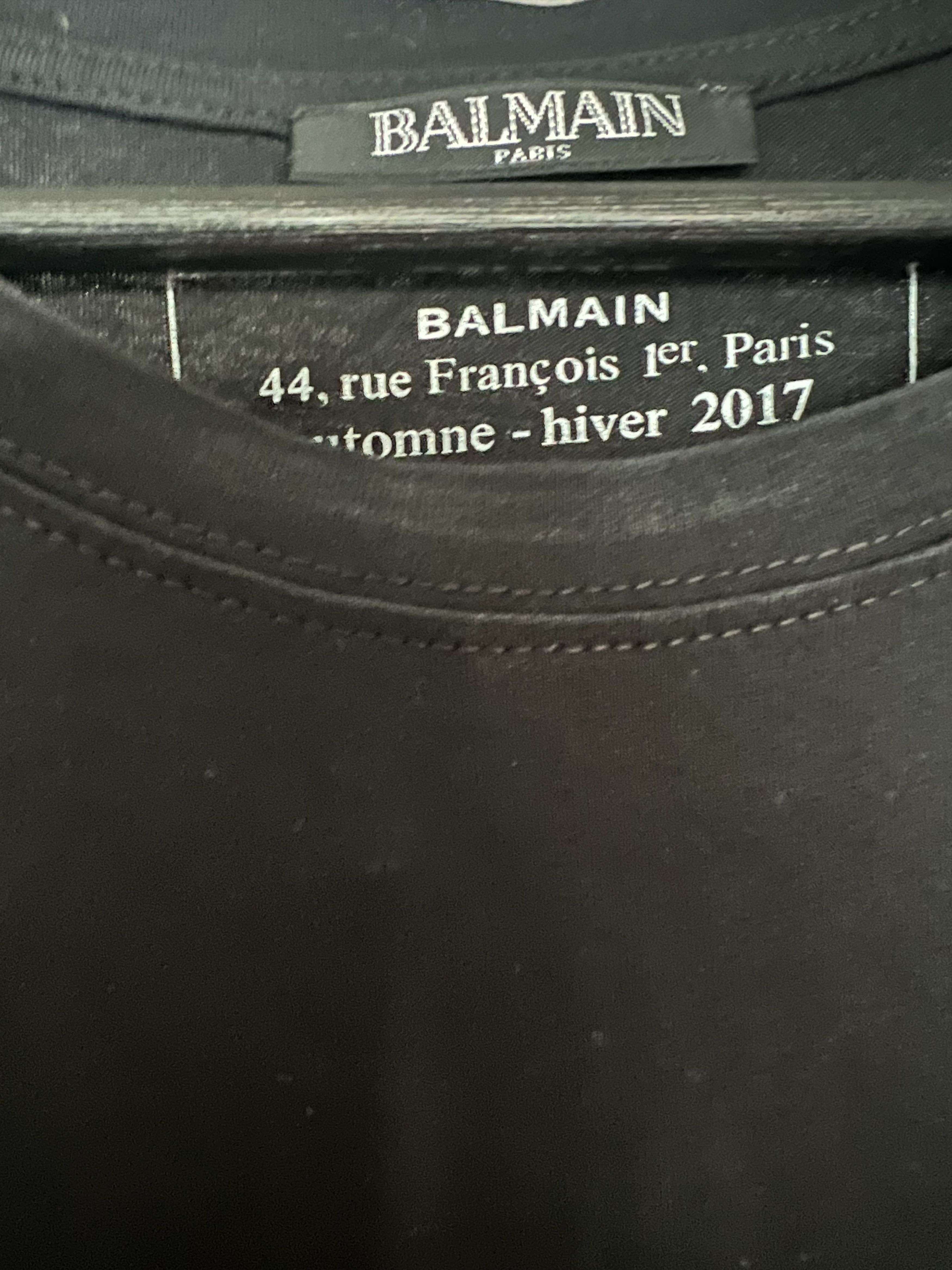 Balmain BALMAIN Medium Black with Gold Icon Tee Size US M / EU 48-50 / 2 - 3 Thumbnail