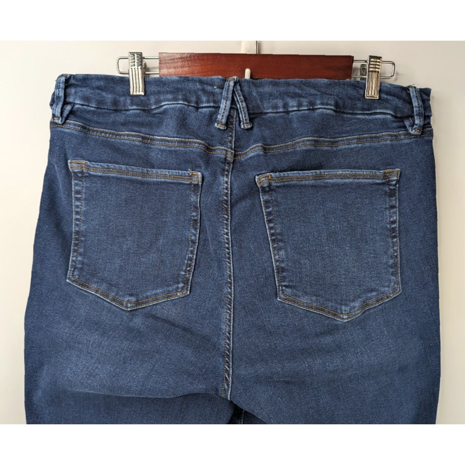 Good American Good American Jeans Flare High Rise Stretch Denim 2XL Womens Wide Leg Blue Shirt? Size 40" / US 18 - 5 Thumbnail