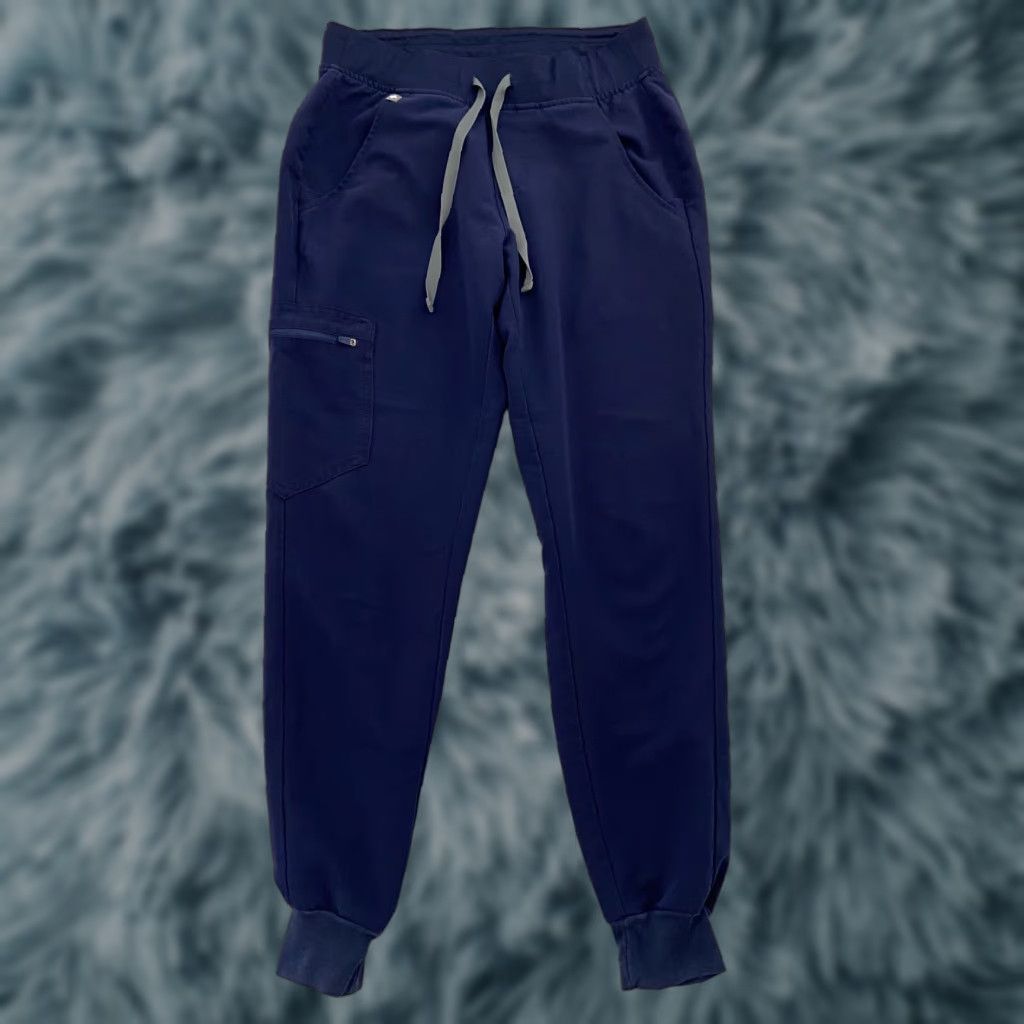 Vintage Figs Scrub Pants Womens XS Blue Zamora Joggers Technical Collection Ladies Size 26" / US 2 / IT 38 - 1 Thumbnail