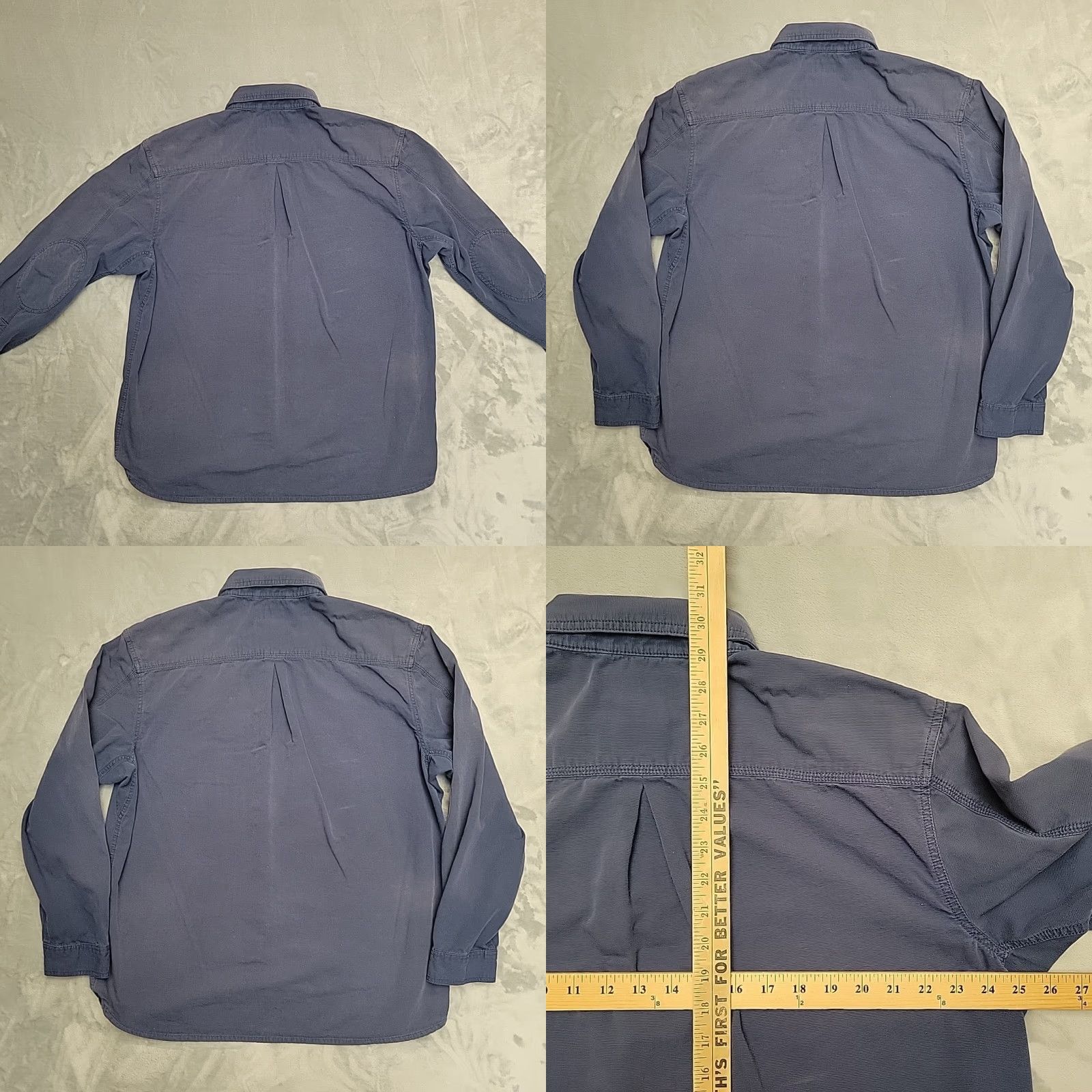 Vintage VINTAGE L.L. Bean Katahdin Iron Works Shirt Men Blue Textured Cotton Button Y2K Shirt Mens L Blue Cotton Button-Up Vintage Size US L / EU 52-54 / 3 - 8 Thumbnail