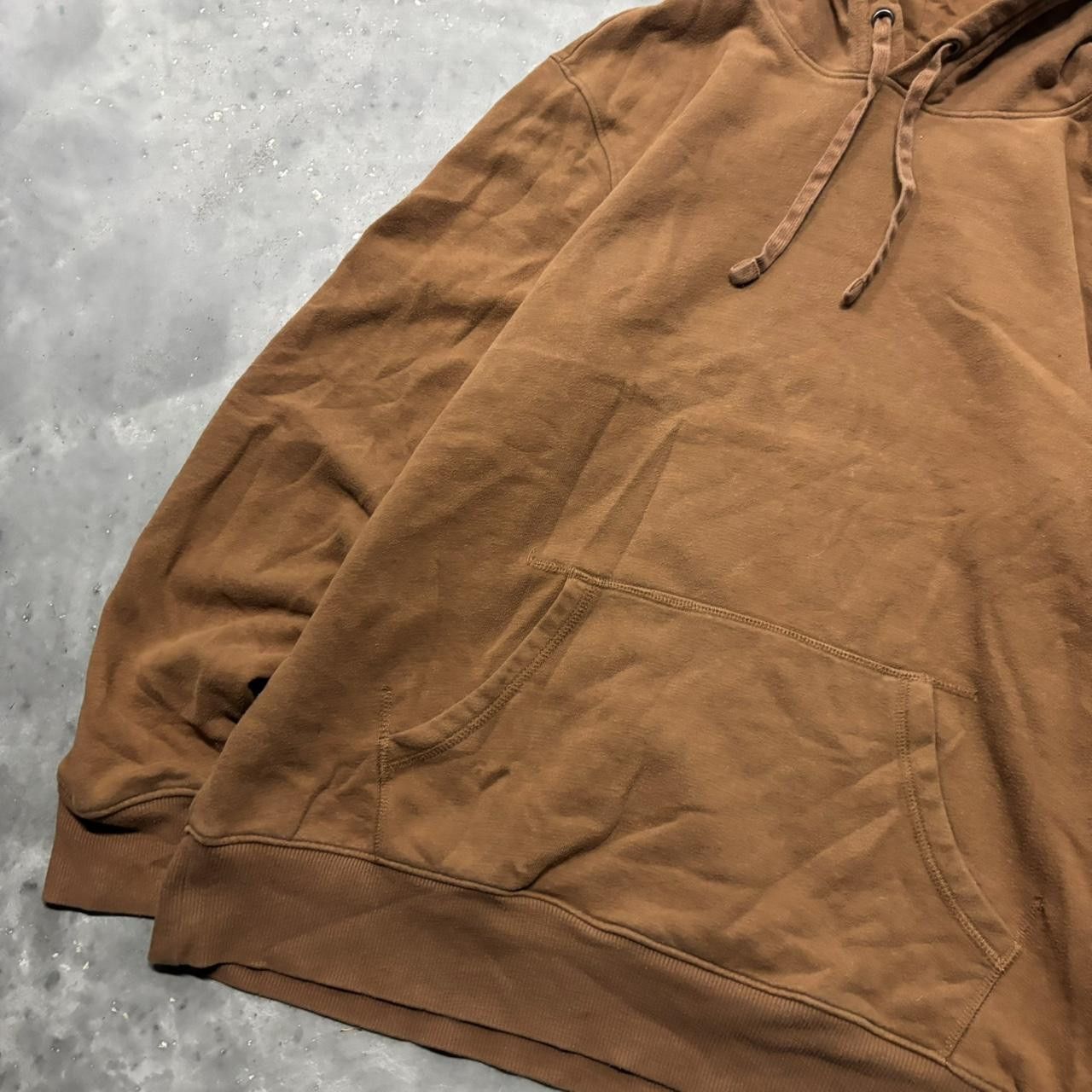 Japanese Brand × Vintage Crazy Vintage Y2K/2000s Light Brown Blank Essential Hoodie! Size US L / EU 52-54 / 3 - 3 Thumbnail