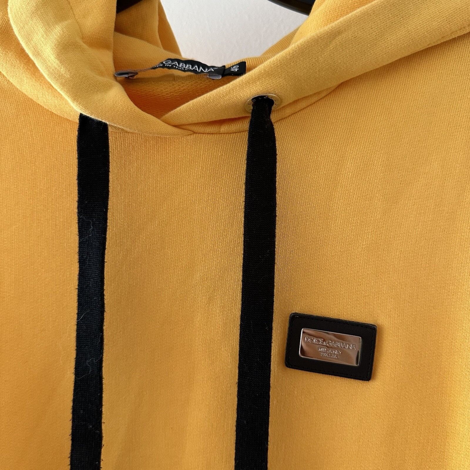Dolce & Gabbana Dolce&Gabbana Hoodie Yellow Love Is Black Sz 46 IT 10 US DG Size US XL / EU 56 / 4 - 3 Thumbnail