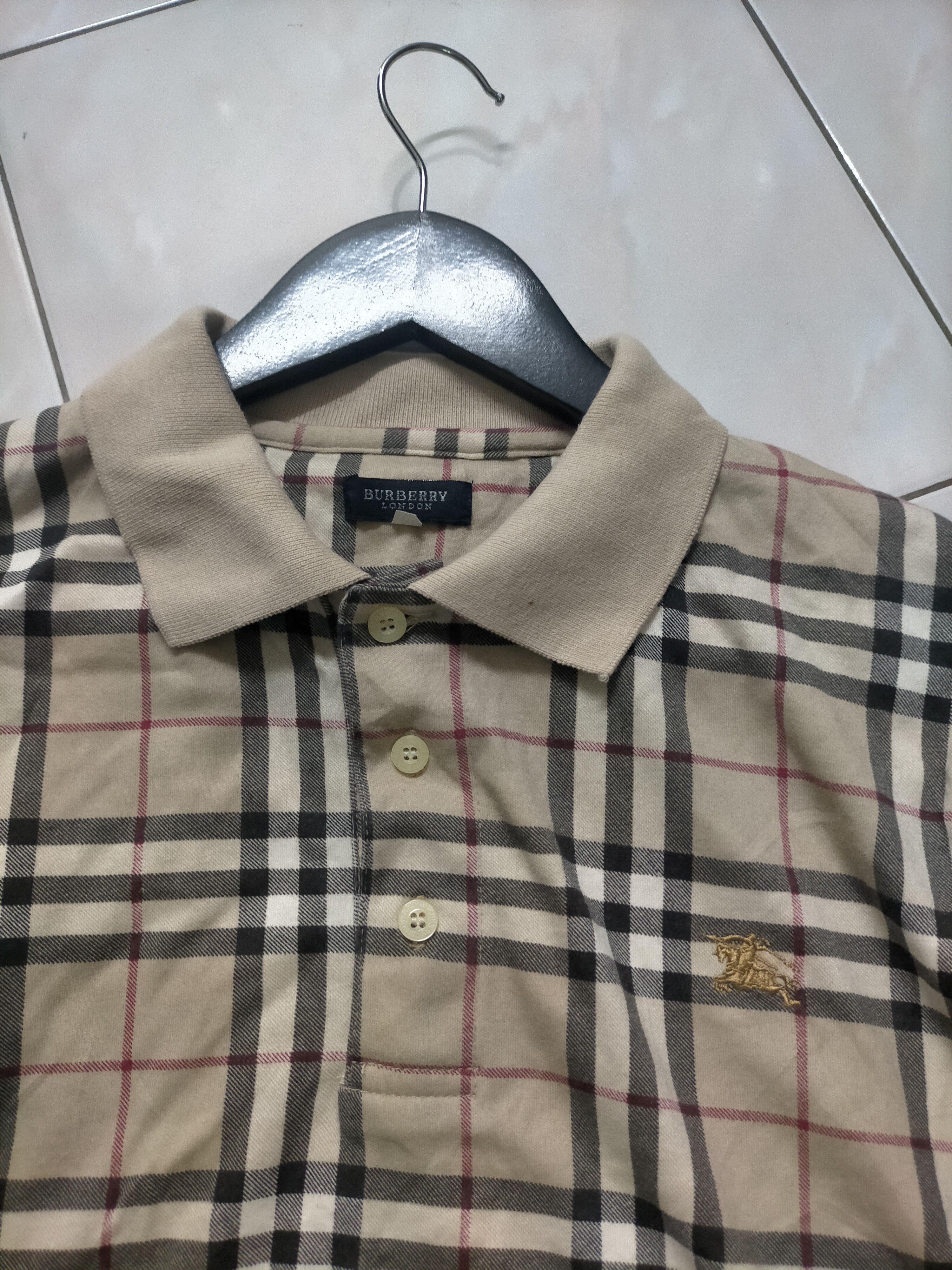 Burberry 🔥 Vintage Burberry Nova Check Tshirt Size US M / EU 48-50 / 2 - 2 Thumbnail