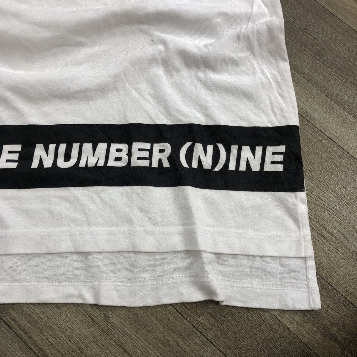 Number (N)ine 2000s Number (N)ine Denim Spell Out White Tshirt Size US M / EU 48-50 / 2 - 8 Thumbnail