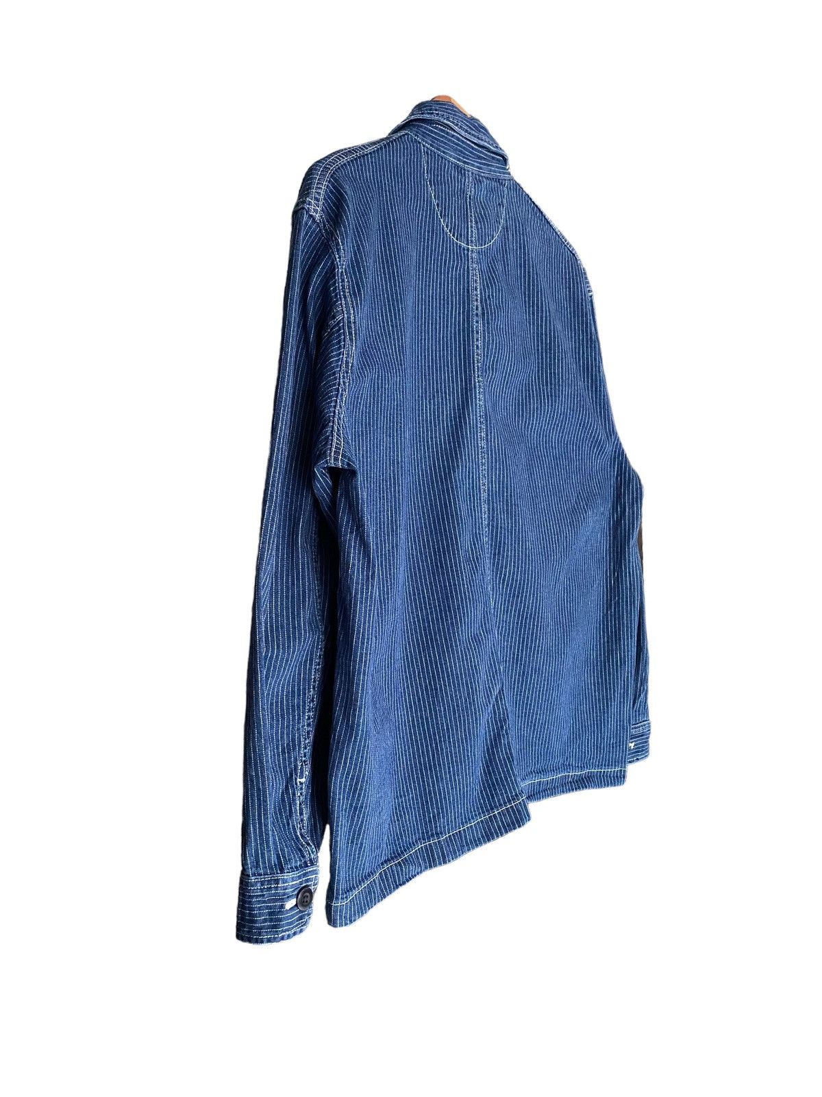 Uniqlo Rare UNIQLO Wabash Stripes Chore Denim Jacket sz M Size US M / EU 48-50 / 2 - 12 Thumbnail