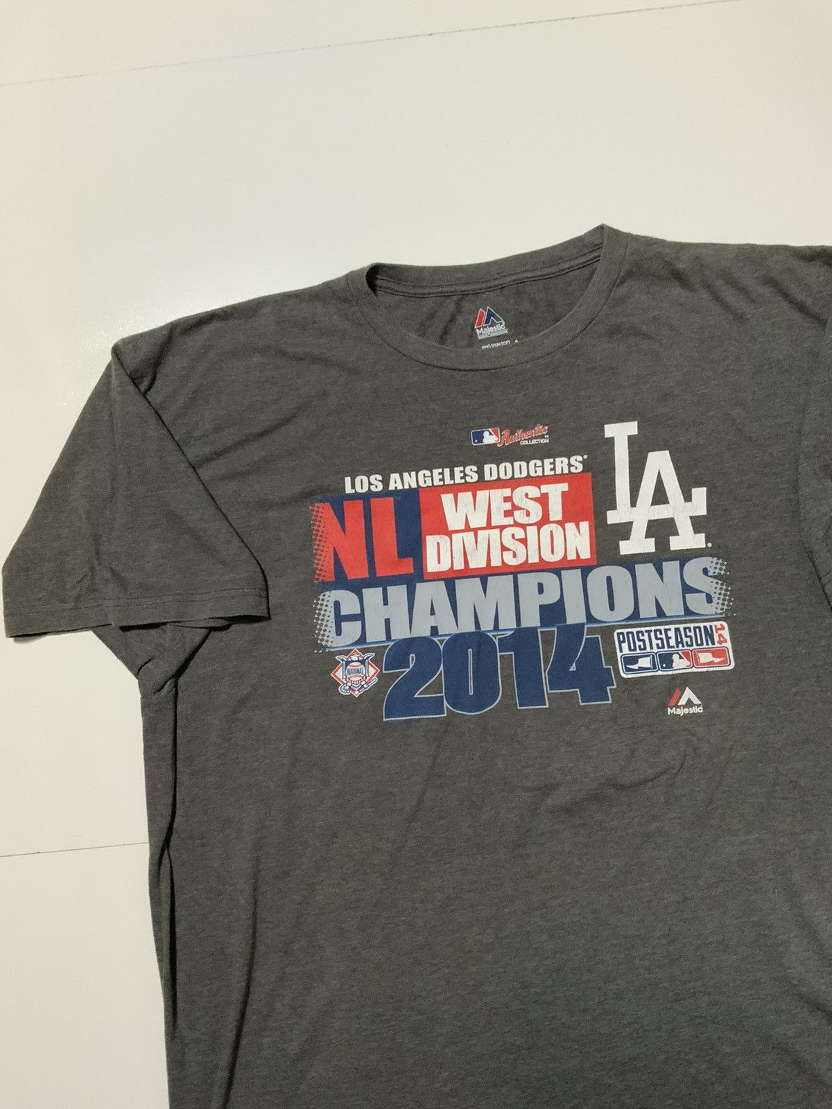 MLB × Majestic Majestic Triple Los Angeles Dodgers West Division T-Shirt Size US XXL / EU 58 / 5 - 4 Thumbnail
