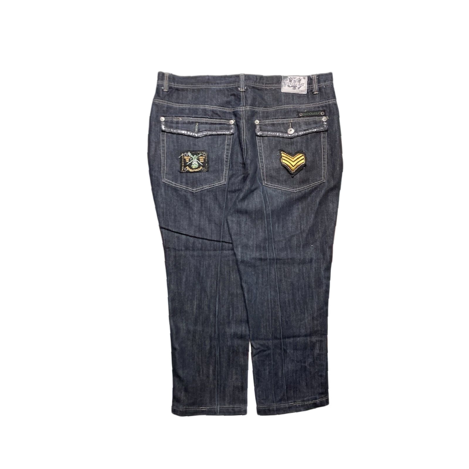 Vintage VINTAGE Regal Jeans Jeans Men 43 Black Hip Hop Wide-Leg Baggy Y2K Army Military Goth Skate Size US 43 - 1 Thumbnail