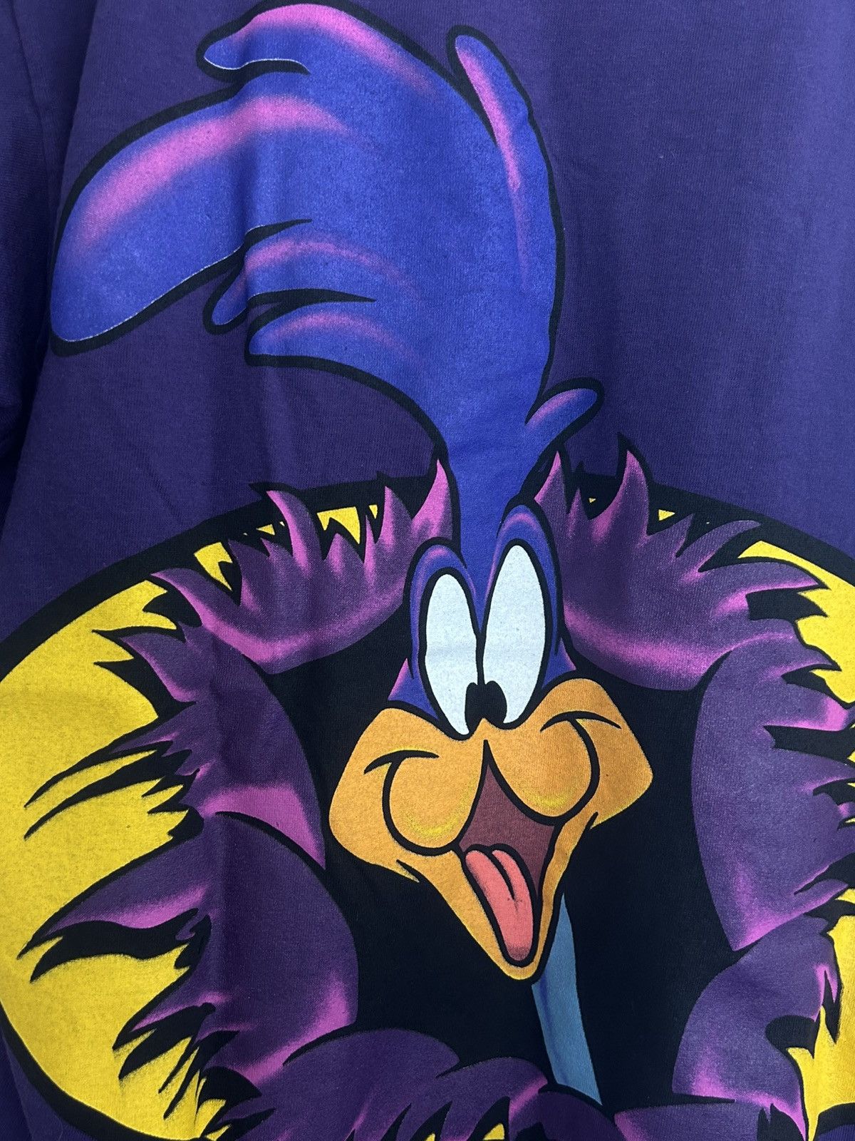Vintage 1995 Road Runner Bust Threw Graphic Purple T-shirt Size US L / EU 52-54 / 3 - 3 Thumbnail