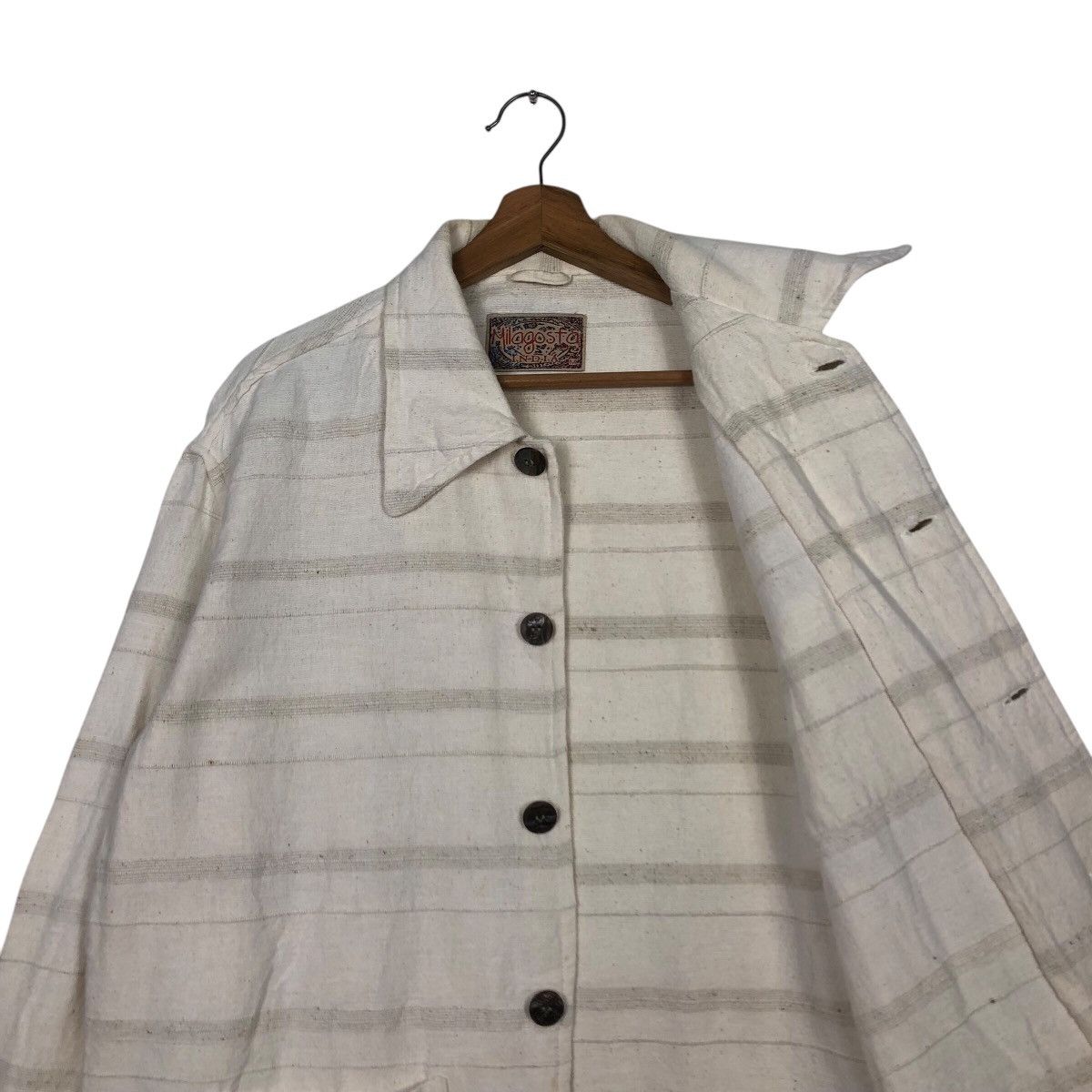 45rpm 📌Vintage Chore Jacket Button Striped Design Milagosta India Size US M / EU 48-50 / 2 - 13 Thumbnail