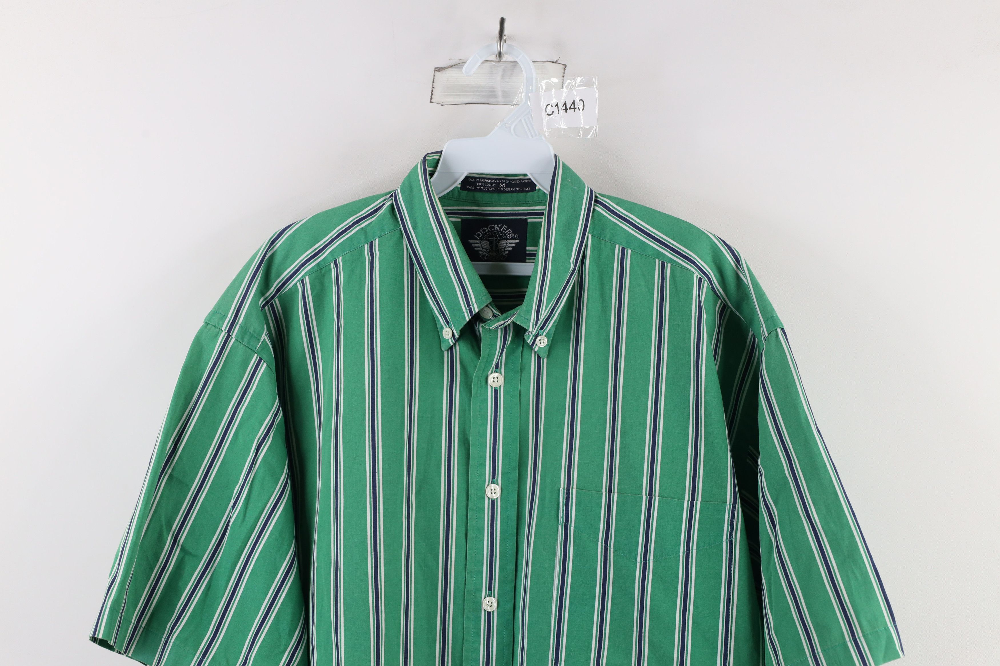 Vintage Vintage 90s Streetwear Fit Striped Short Sleeve Button Shirt Size US M / EU 48-50 / 2 - 2 Thumbnail