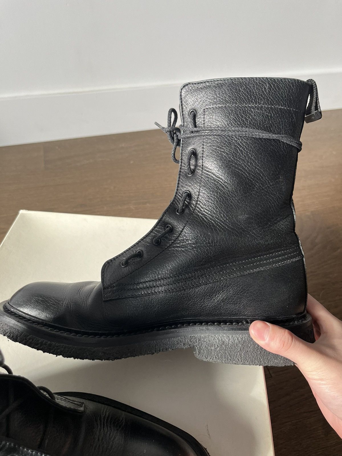 Dior × Hedi Slimane AW07 Dior Homme “Navigate” Combat Boots Size US 7 / EU 40 - 10 Thumbnail