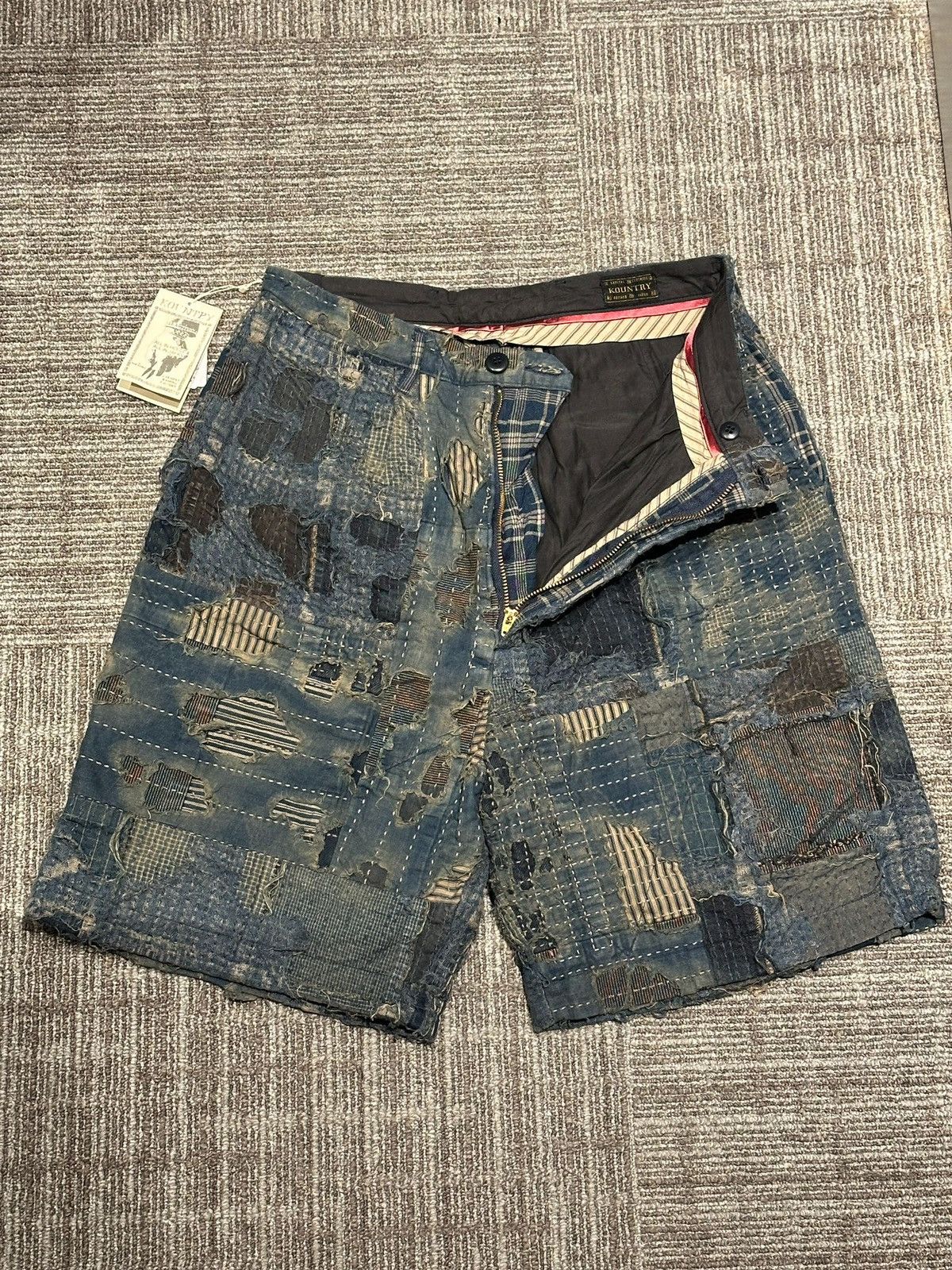 Kapital Kapital Indigo Boro Shorts Size US 30 / EU 46 - 3 Thumbnail
