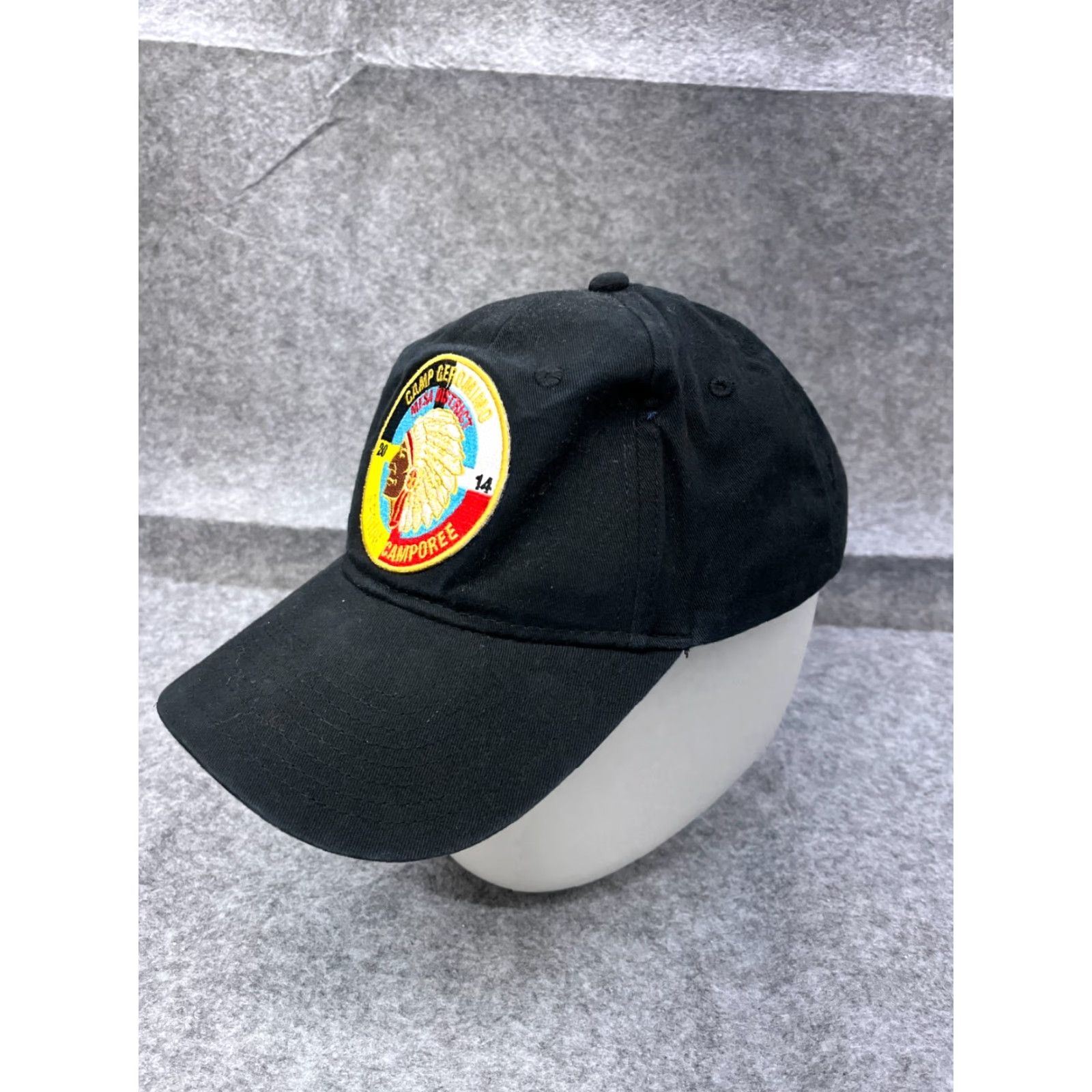 Vintage Otto Hat Cap Strap Back Adult OS Black Camp Outdoor Boy Scout Low Profile Baseball Cap Size ONE SIZE - 4 Thumbnail