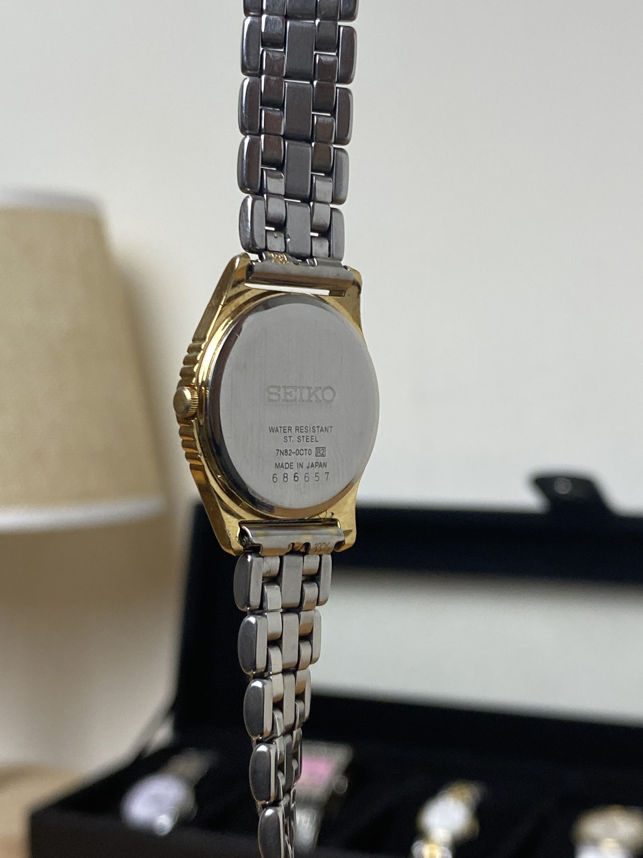 Seiko × Vintage 💥 Vtg 90's Seiko Gold Faceted Crystal Size ONE SIZE - 3 Thumbnail